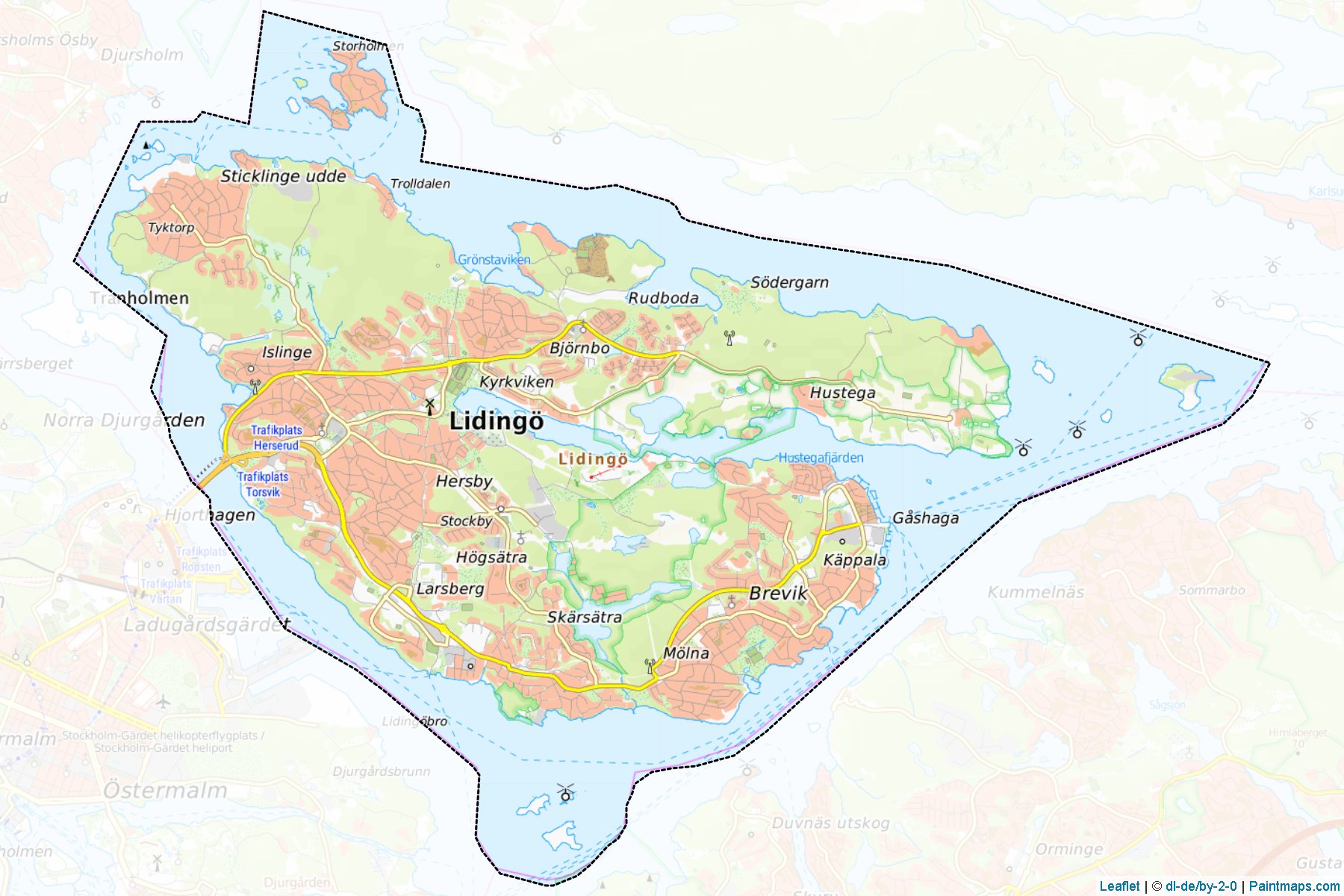 Lidingo (Stokholm ili) Haritası Örnekleri-1