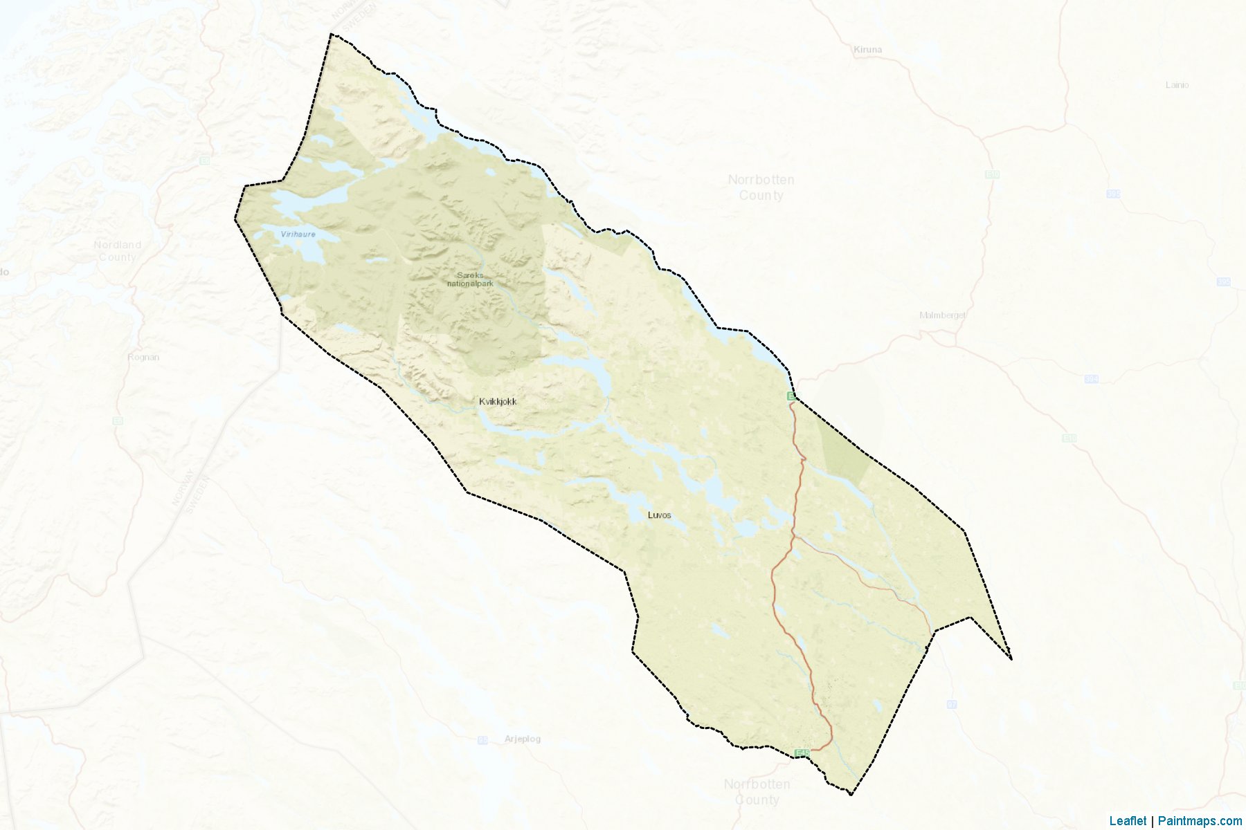 Jokkmokk (Norrbotten) Map Cropping Samples-2