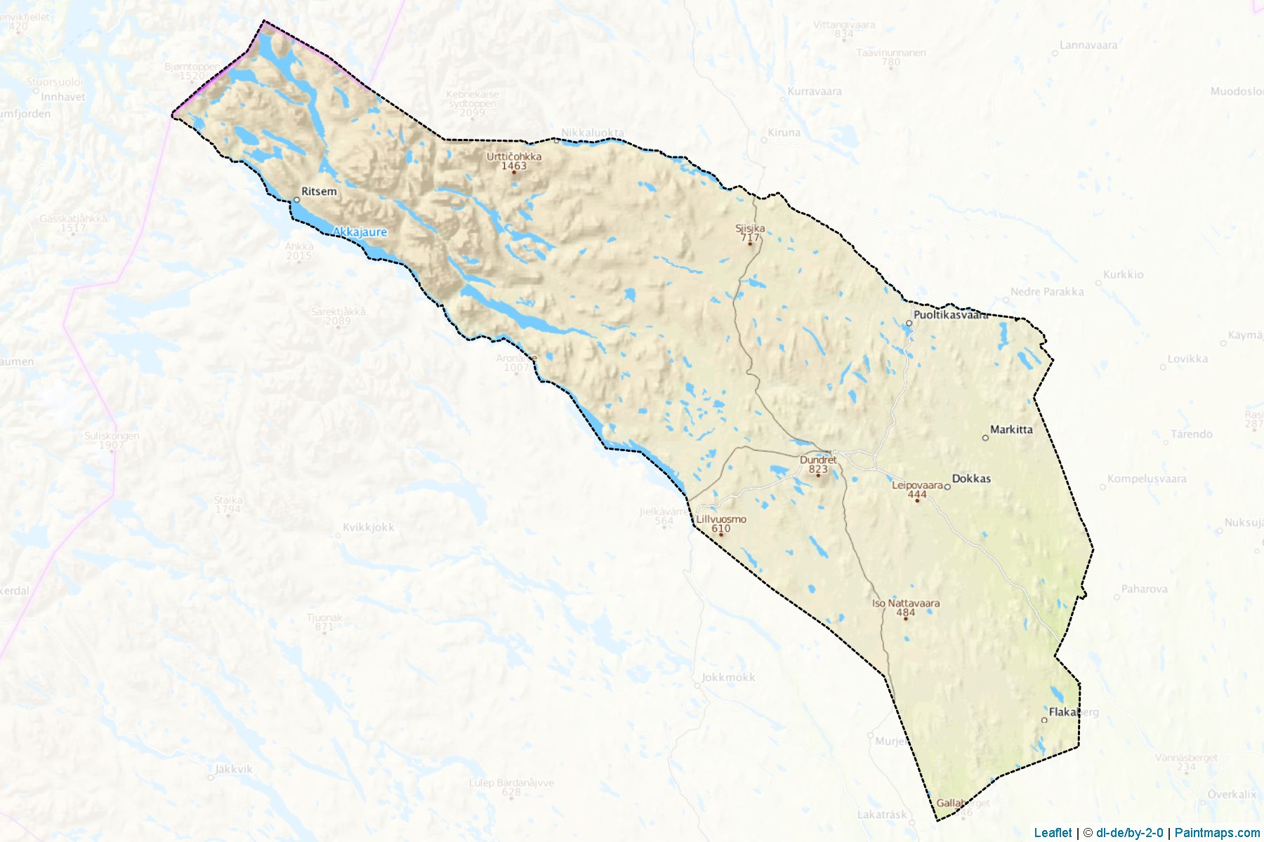 Gallivare (Norrbotten ili) Haritası Örnekleri-1