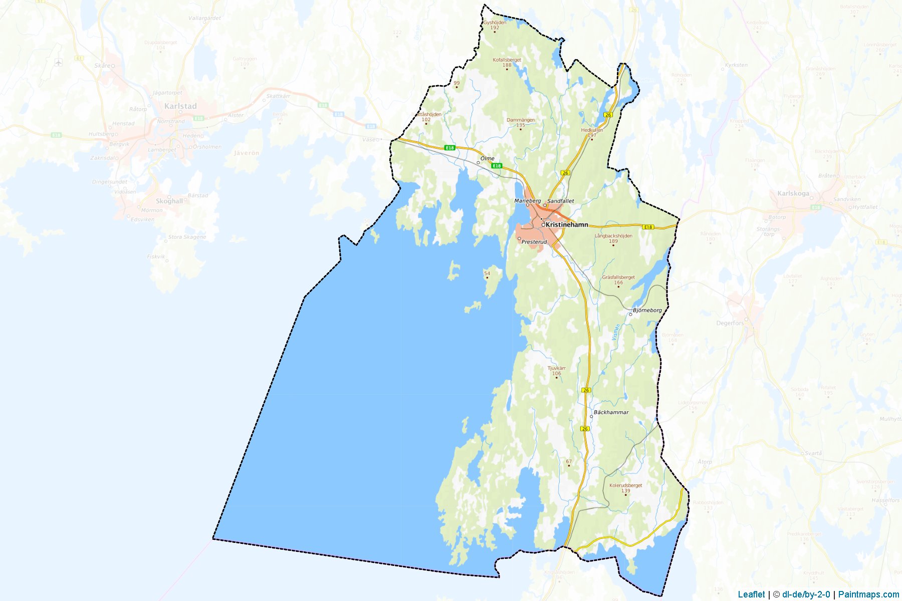 Kristinehamn (Värmland ili) Haritası Örnekleri-1