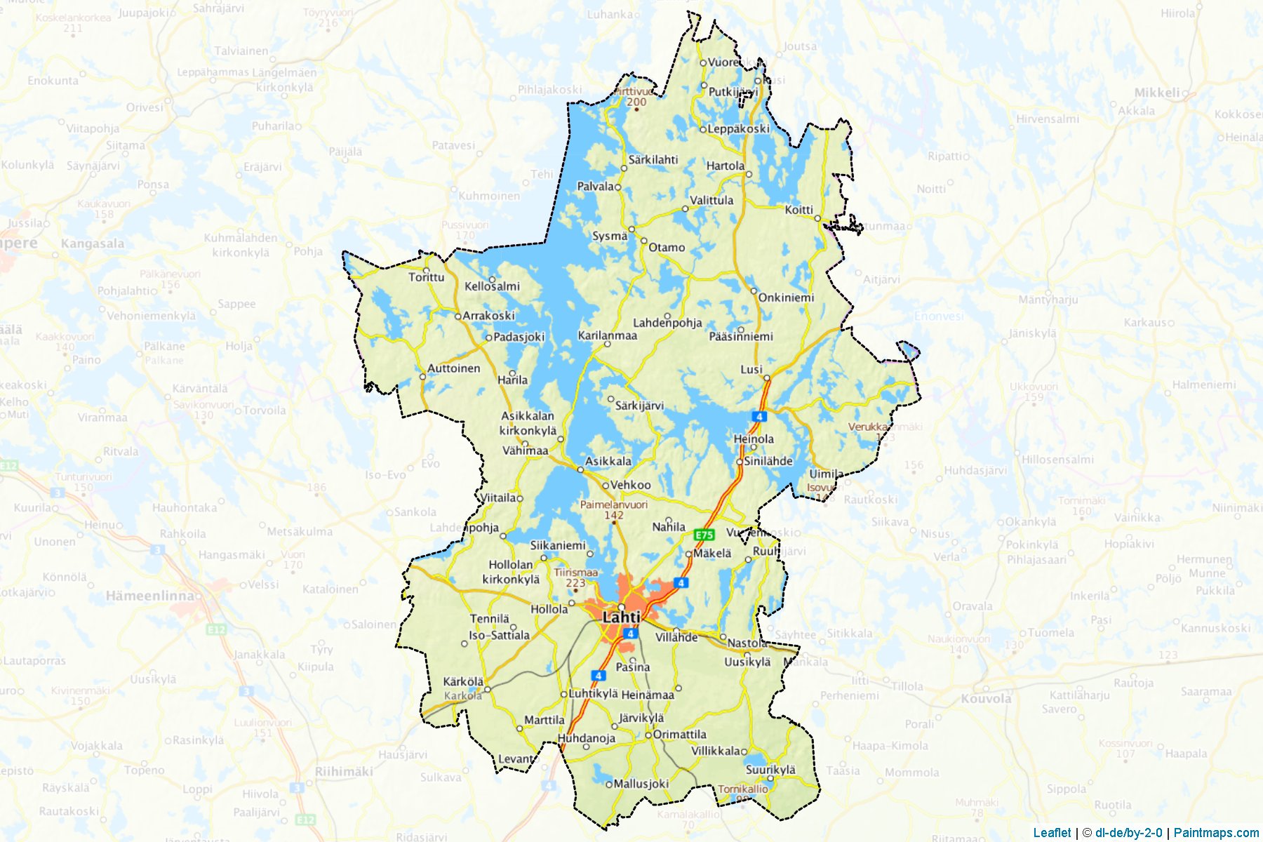 Lahti (Päijänne Tavastia) Haritası Örnekleri-1