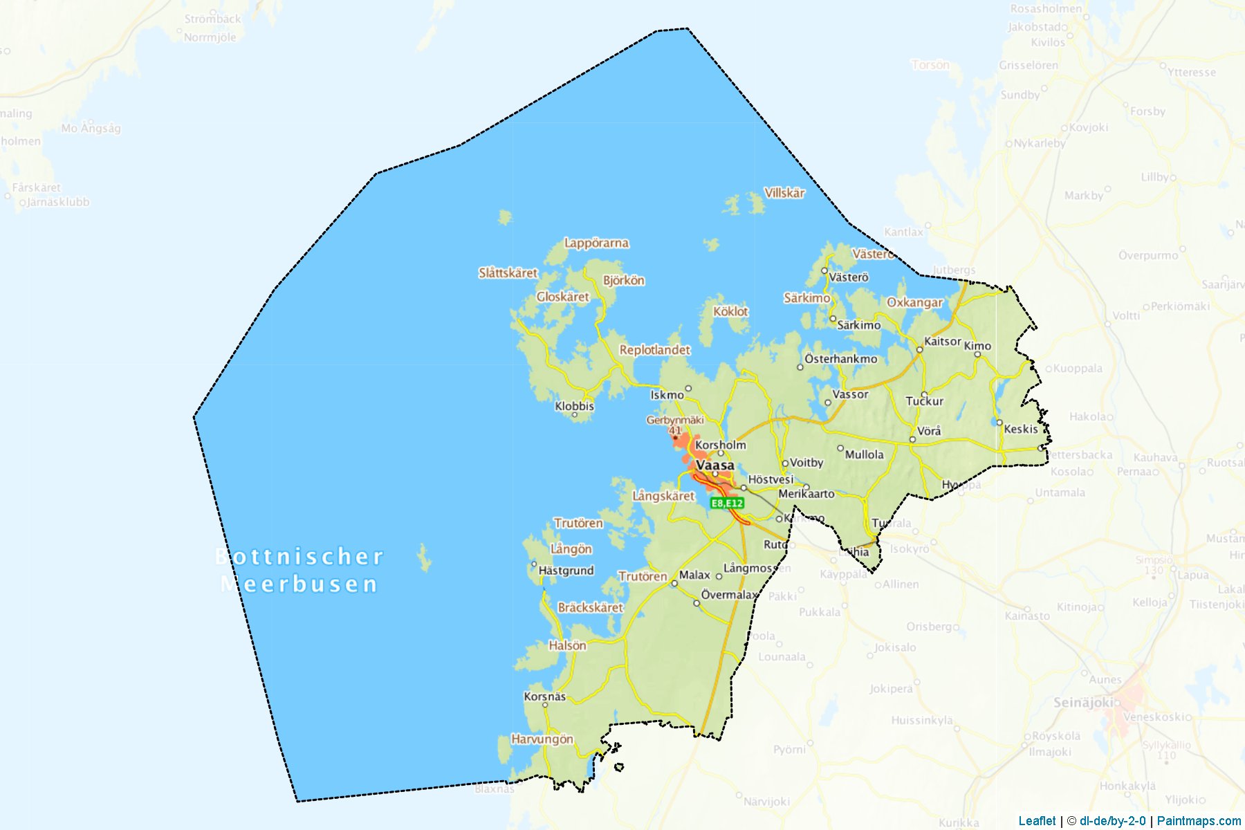 Vaasa (Ostrobothnia) Haritası Örnekleri-1