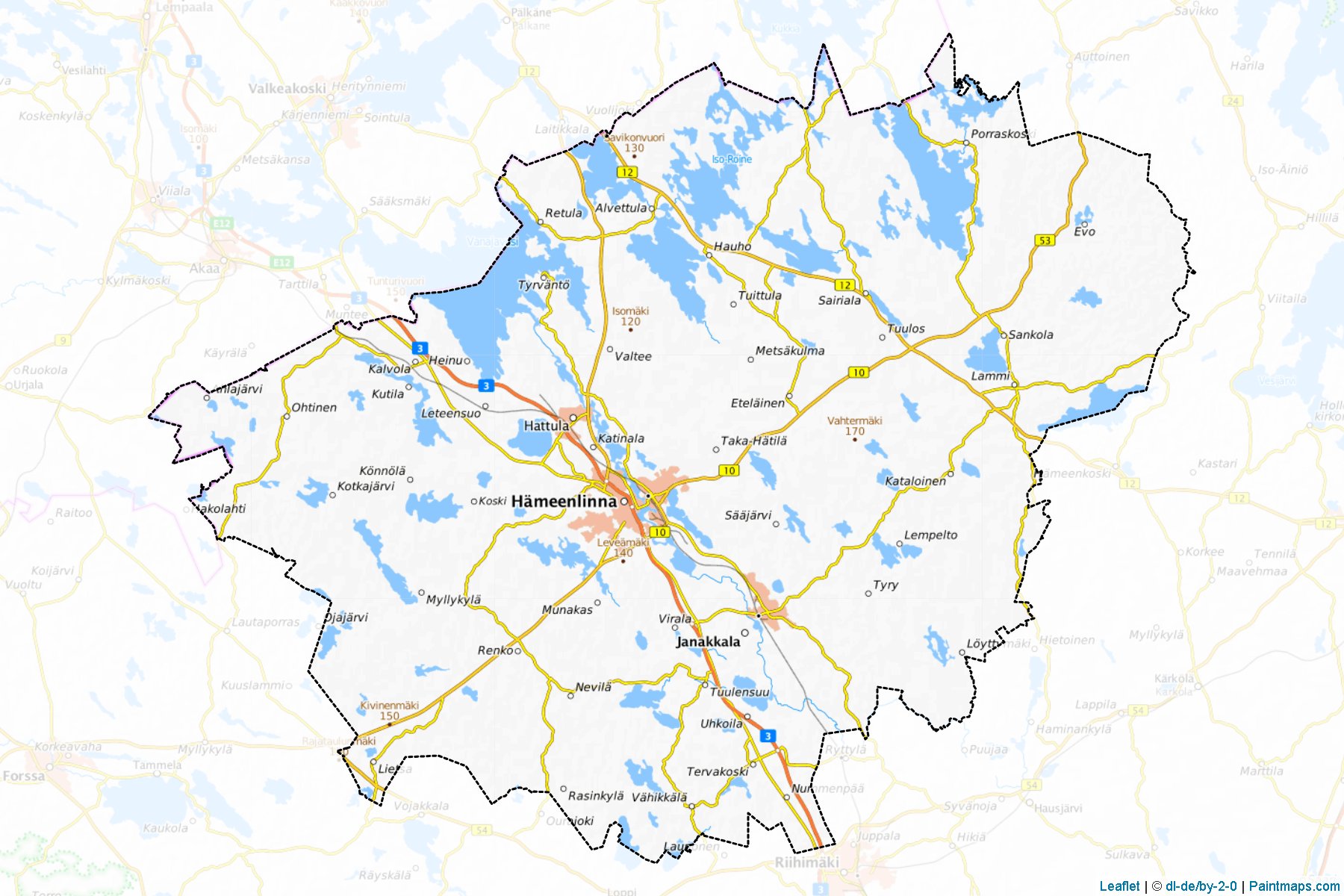 Hameenlinna (Tavastia Proper) Map Cropping Samples-1