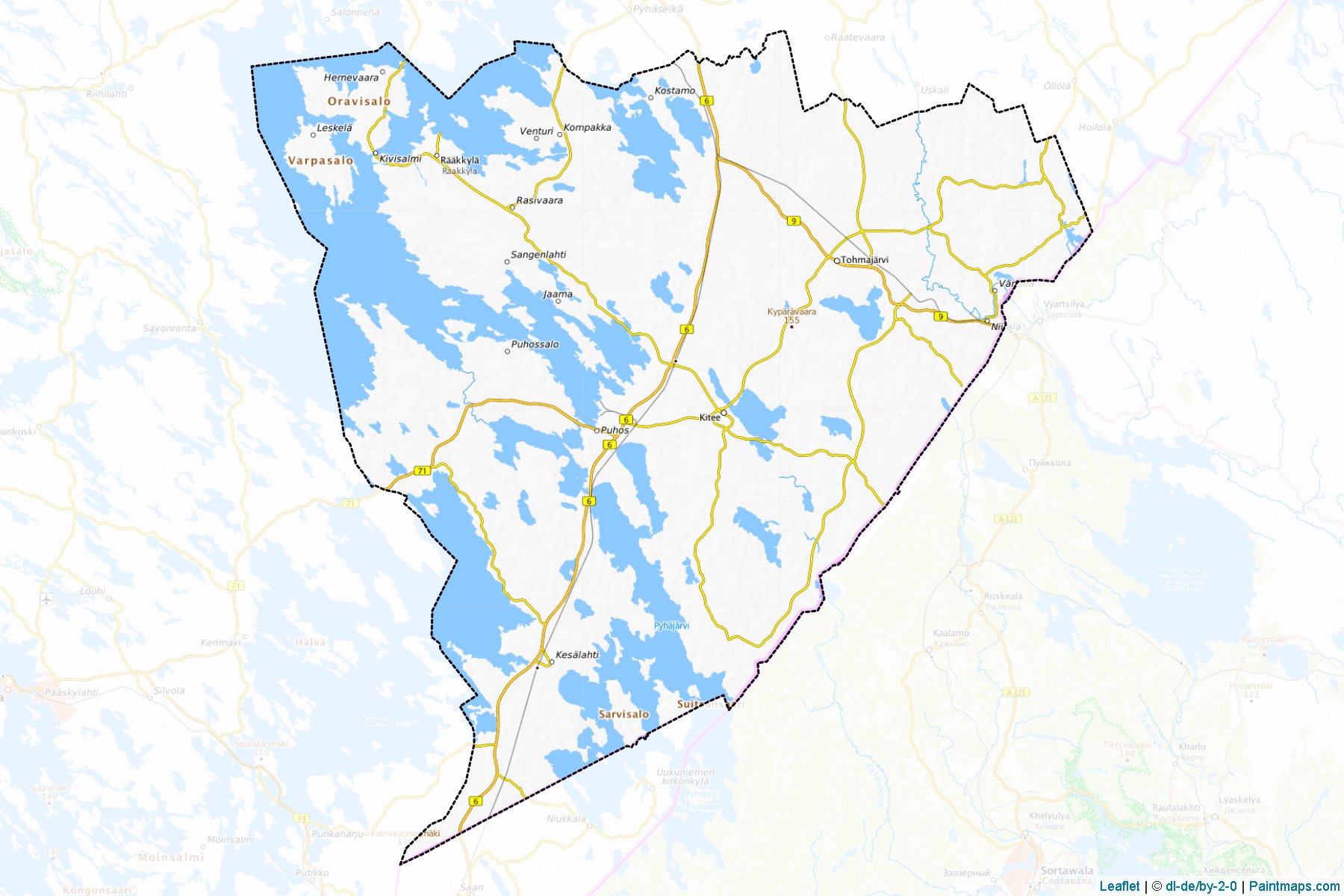 Keski-Karjala (North Karelen) Map Cropping Samples-1