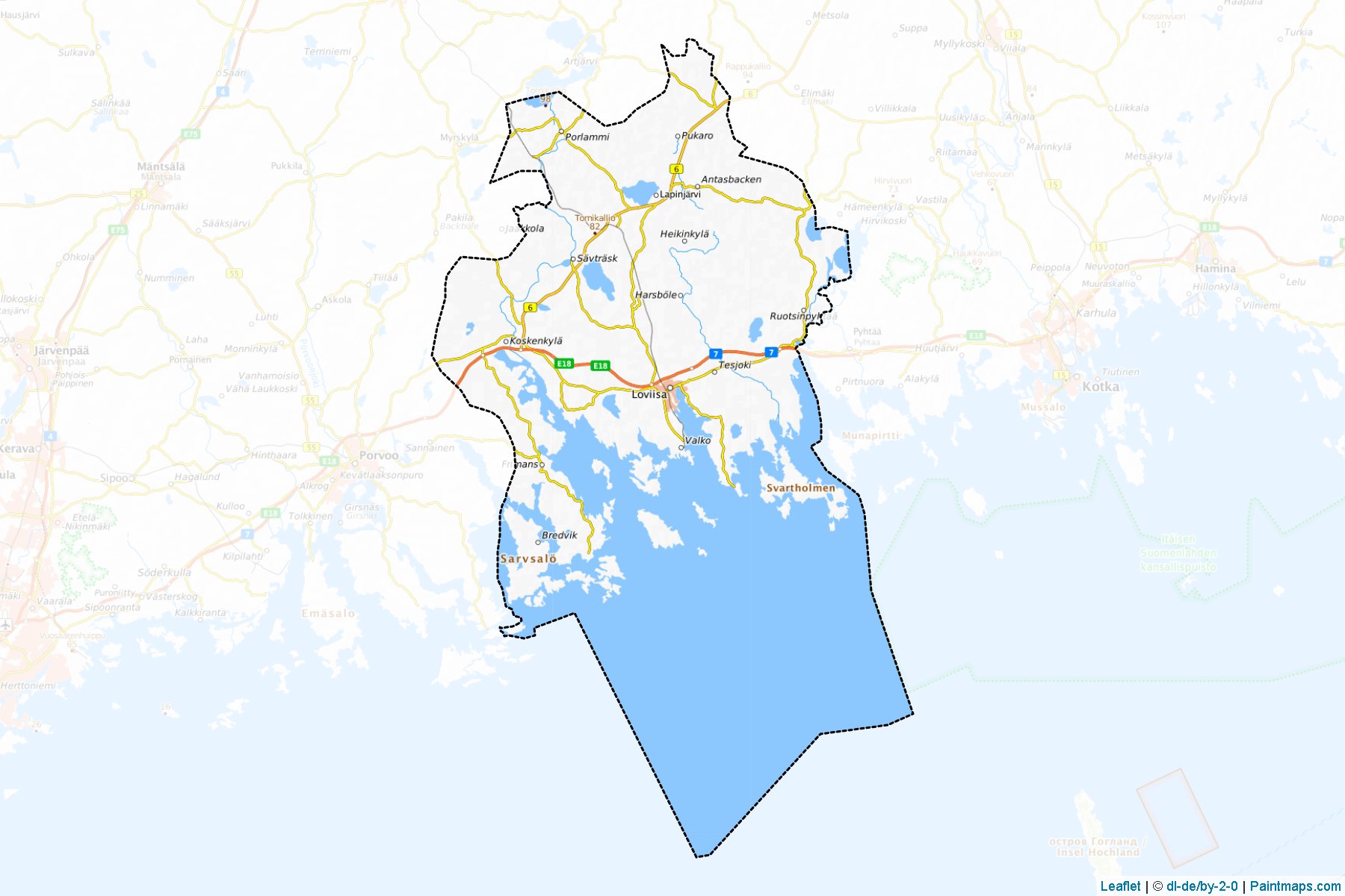 Loviisa (Uusimaa) Haritası Örnekleri-1