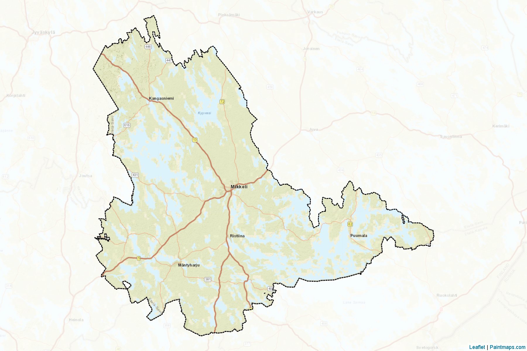 Mikkeli (Southern Savonia) Map Cropping Samples-2