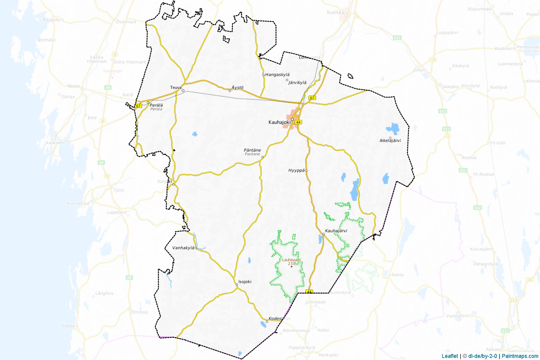 Suupohja (Güney Ostrobothnia) Haritası Örnekleri-1