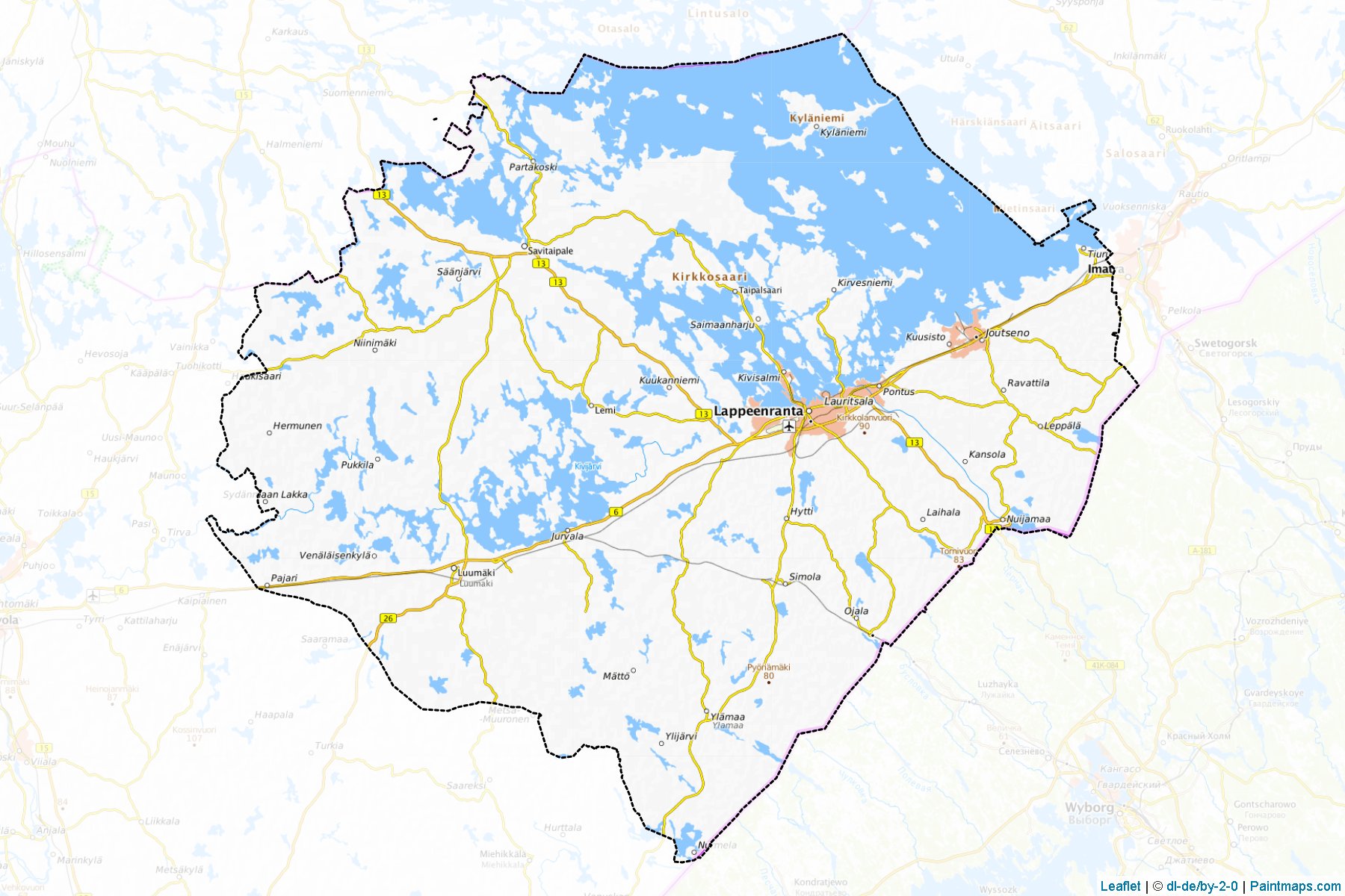 Lappeenranta (Güney Karelya) Haritası Örnekleri-1