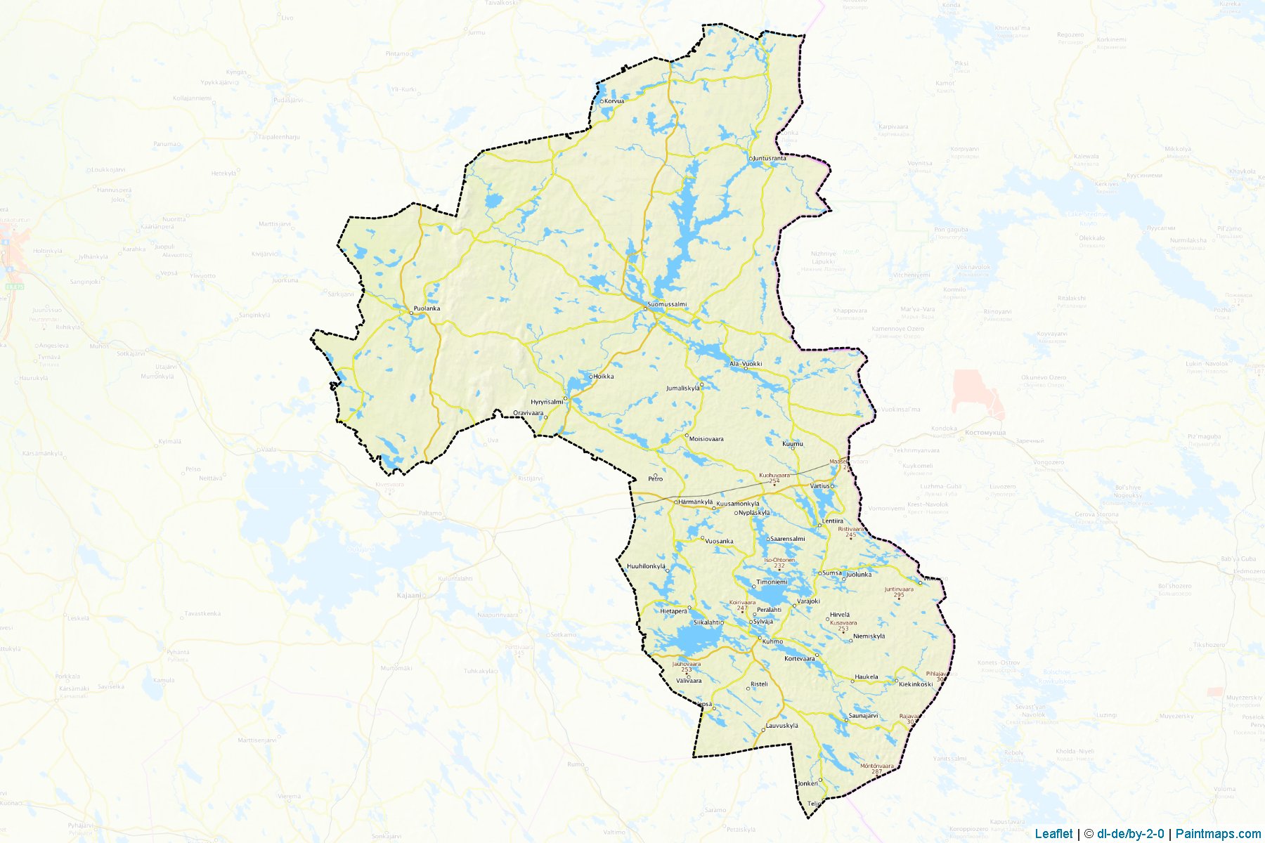 Muestras de recorte de mapas Kehys-Kainuu (Kainuu)-1