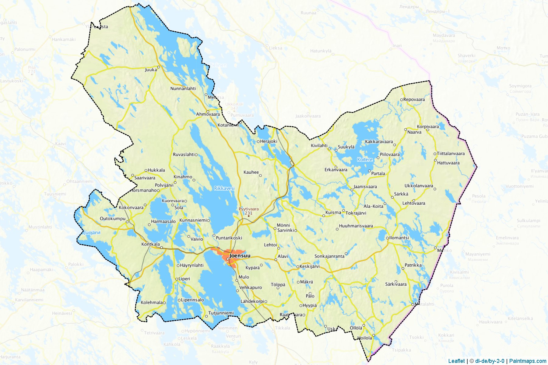 Joensuu (Kuzey Karelya) Haritası Örnekleri-1