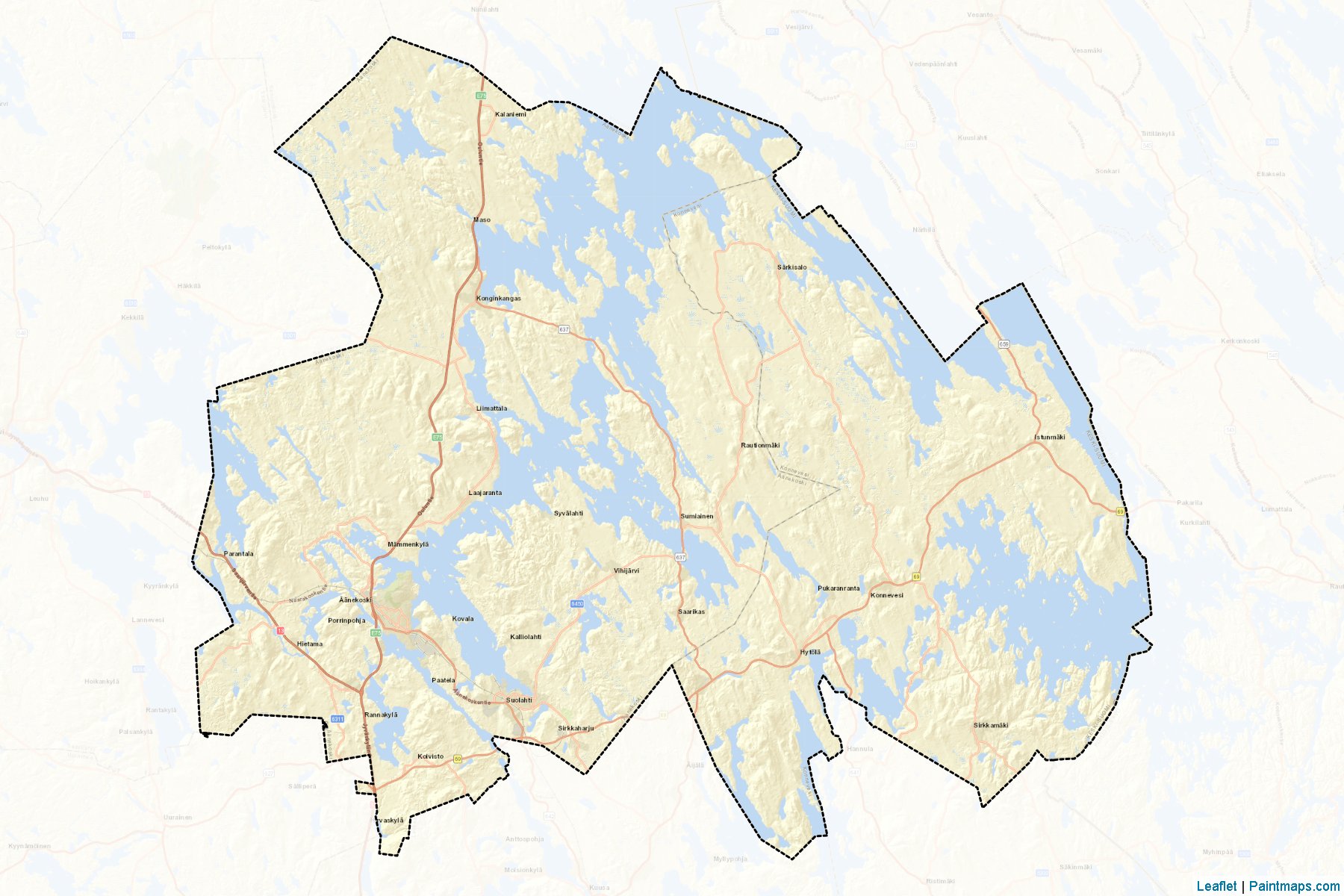 Aanekoski (Central Finland) Map Cropping Samples-2