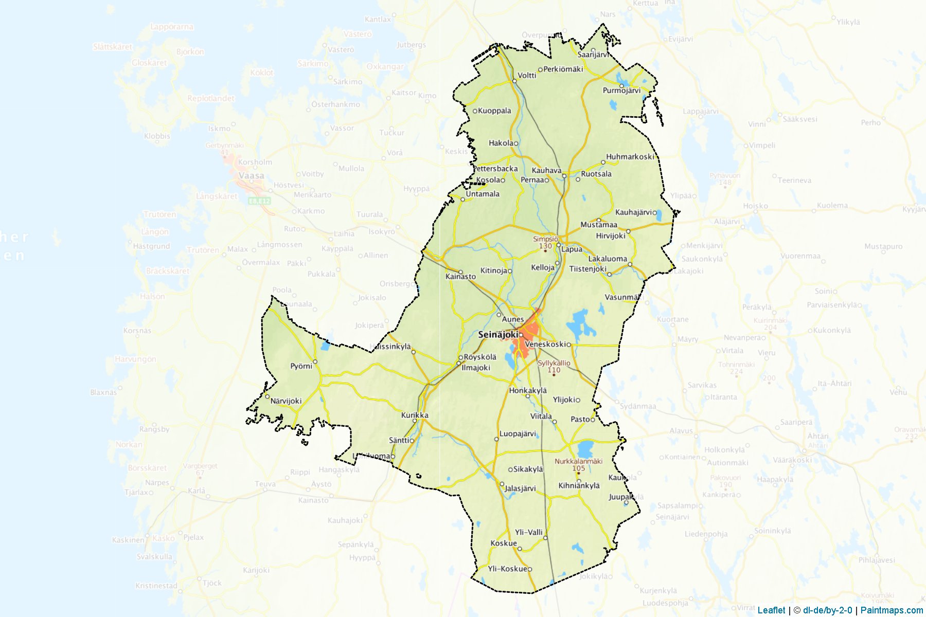 Seinajoki (Güney Ostrobothnia) Haritası Örnekleri-1