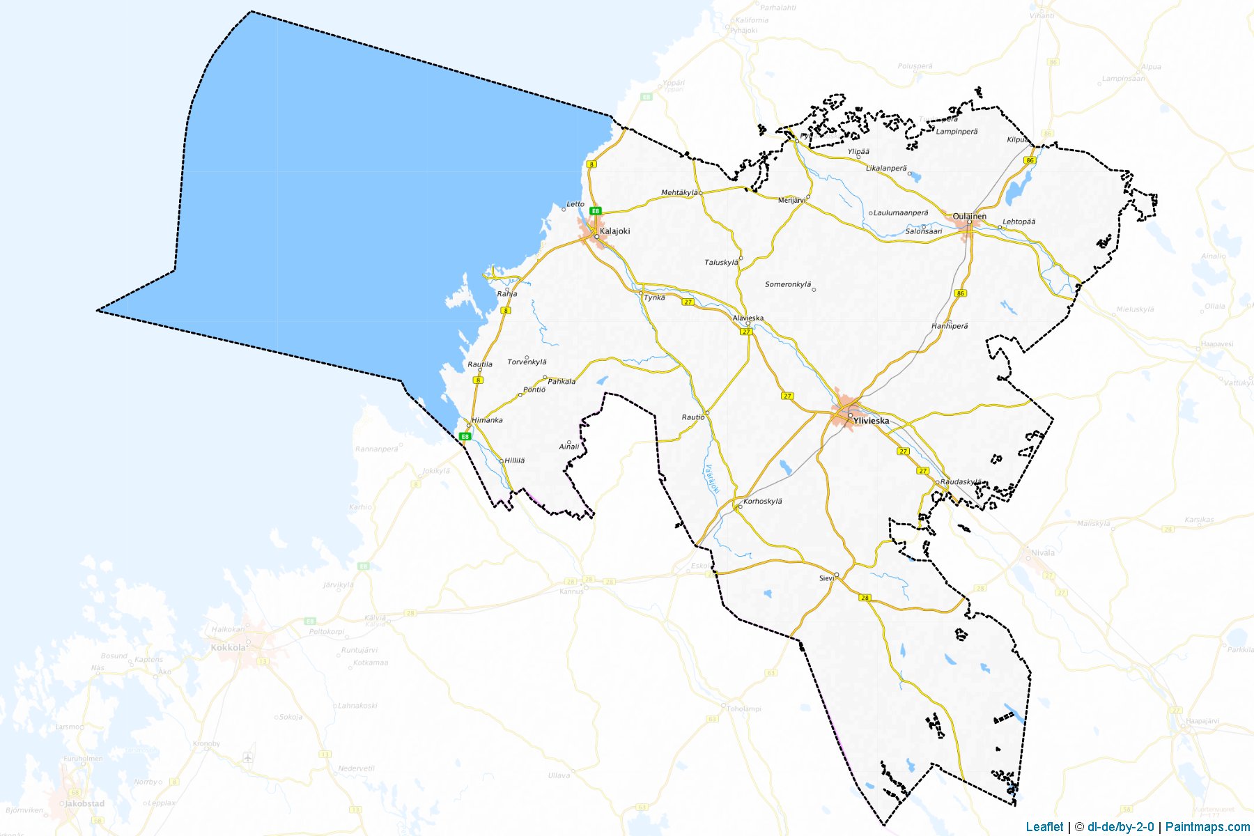 Ylivieska (Kuzey Ostrobothnia) Haritası Örnekleri-1