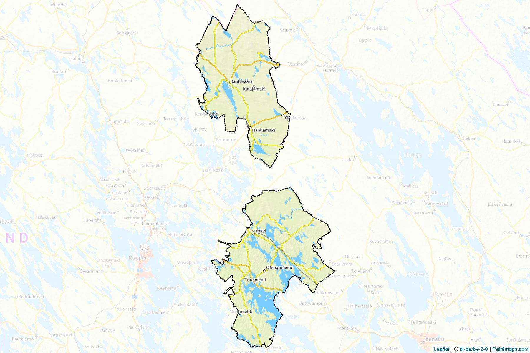 Koillis-Savo (Northern Savonia) Map Cropping Samples-1