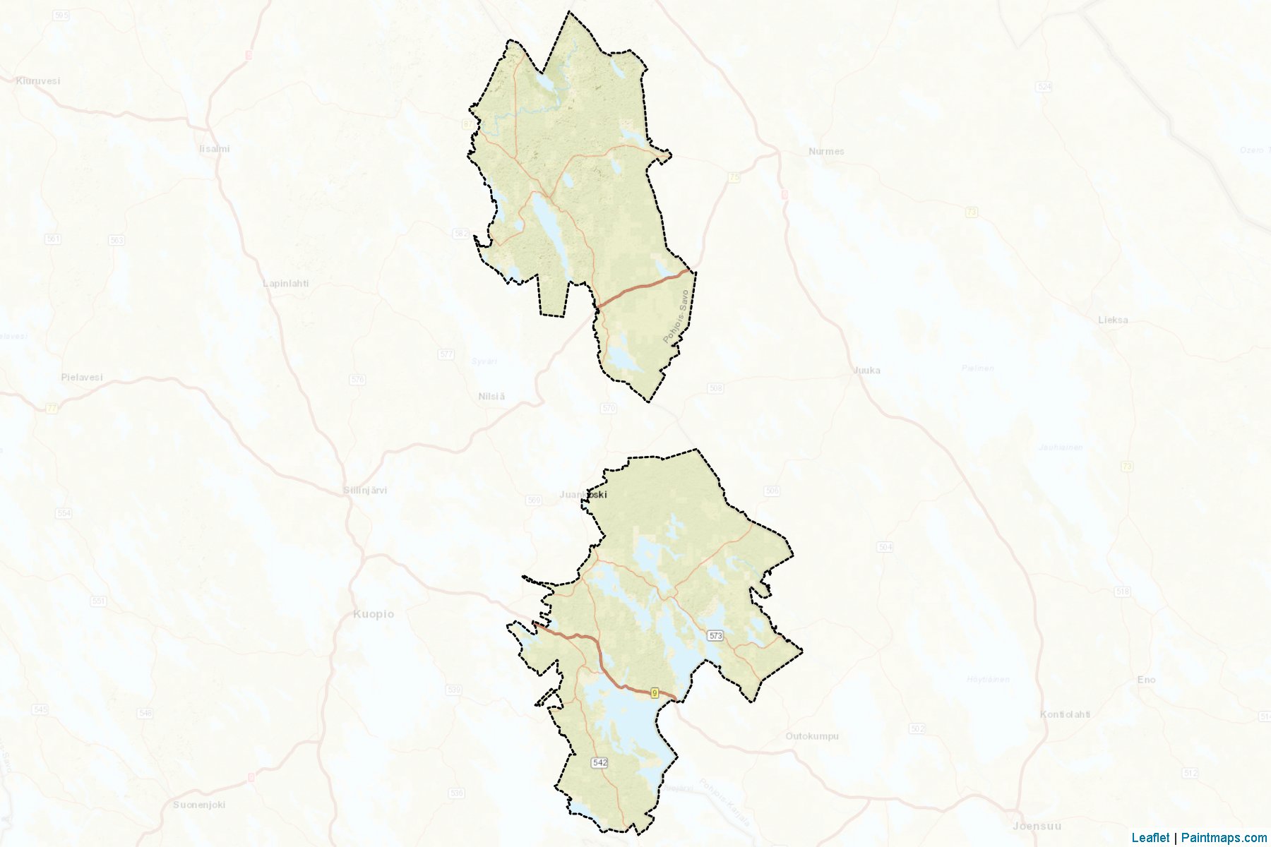 Koillis-Savo (Northern Savonia) Map Cropping Samples-2