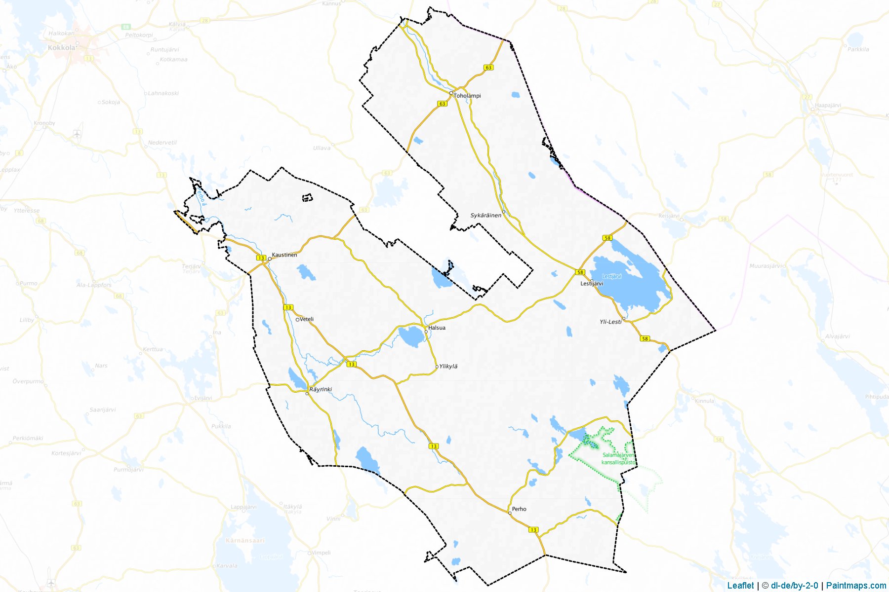 Kaustinen (Orta Ostrobothnia) Haritası Örnekleri-1