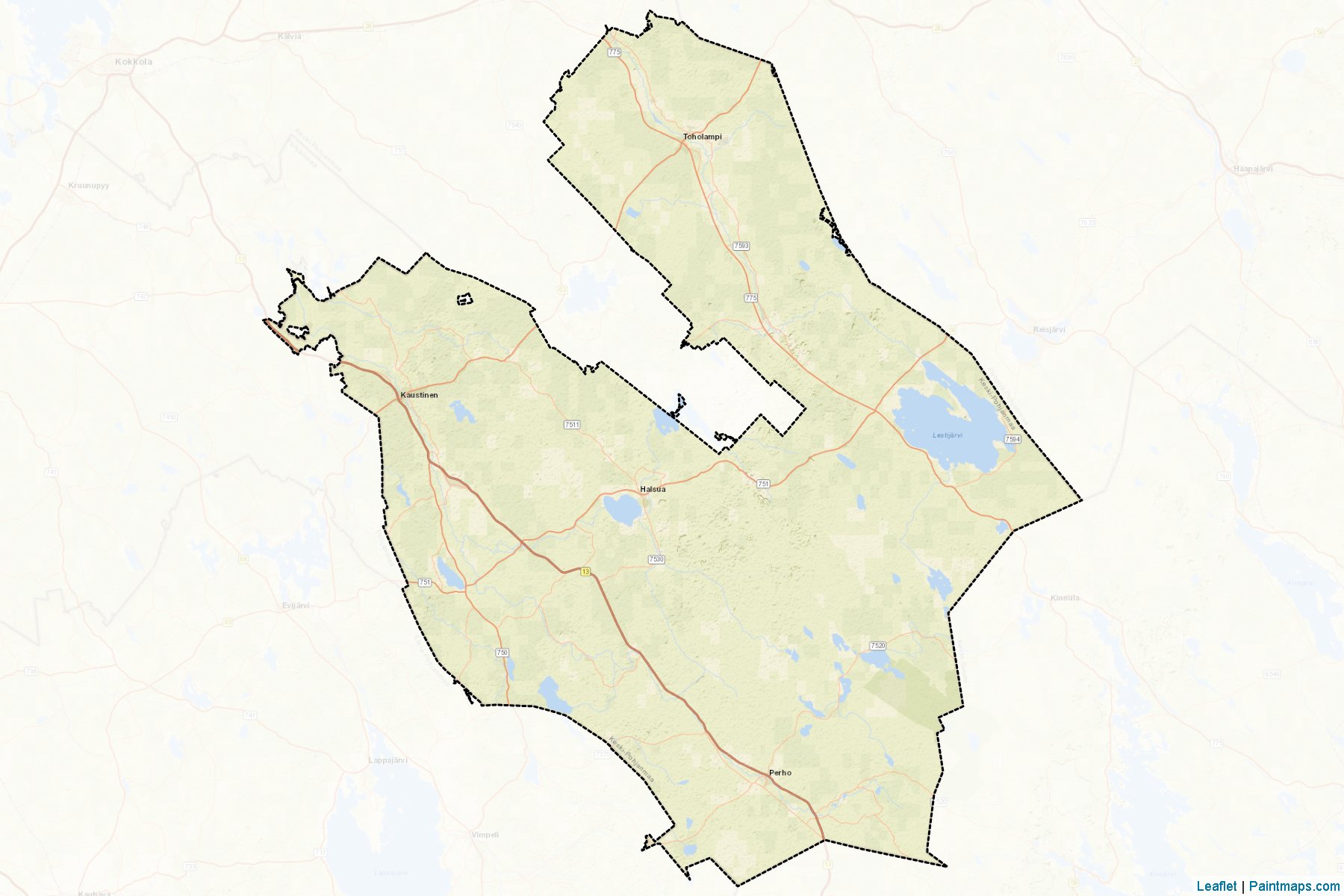 Kaustinen (Orta Ostrobothnia) Haritası Örnekleri-2