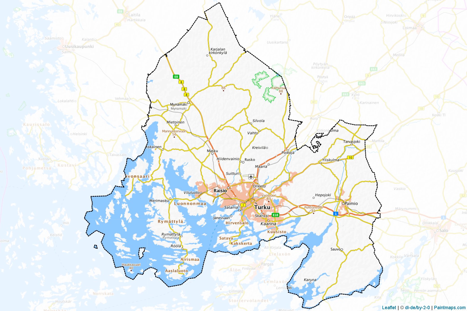 Turku (Southwest Finland) Map Cropping Samples-1