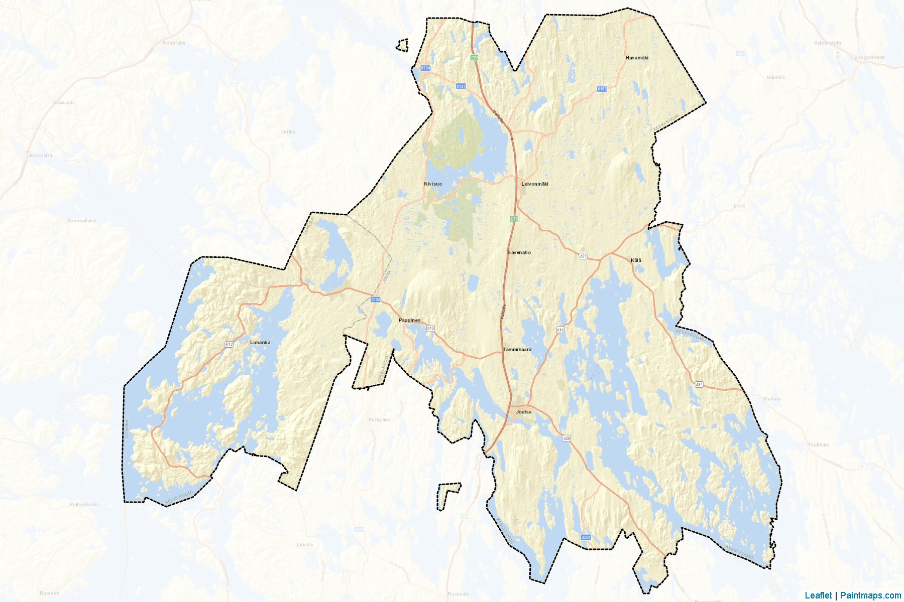 Joutsa (Central Finland) Map Cropping Samples-2