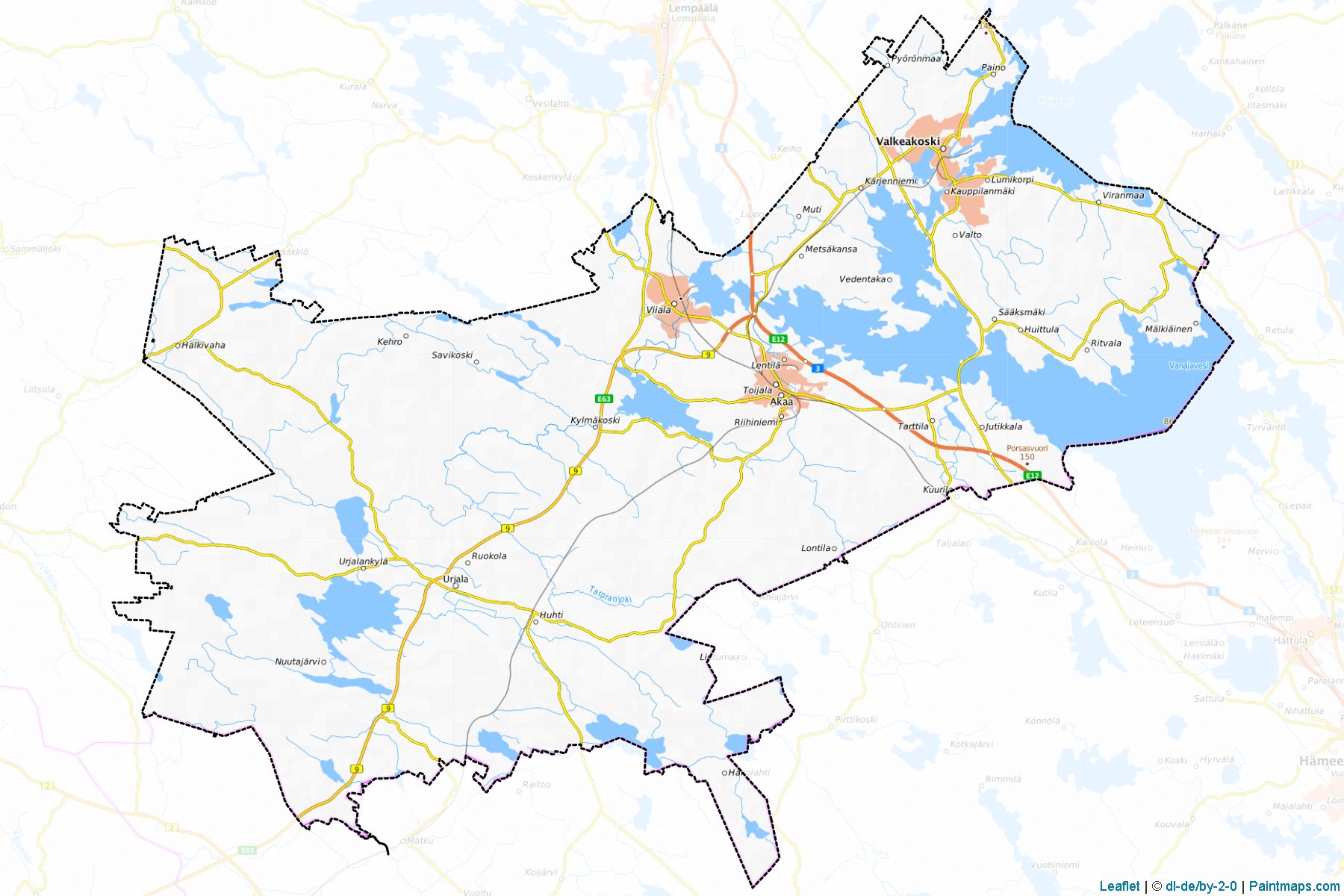 Etela-Pirkanmaa (Pirkanmaa) Map Cropping Samples-1