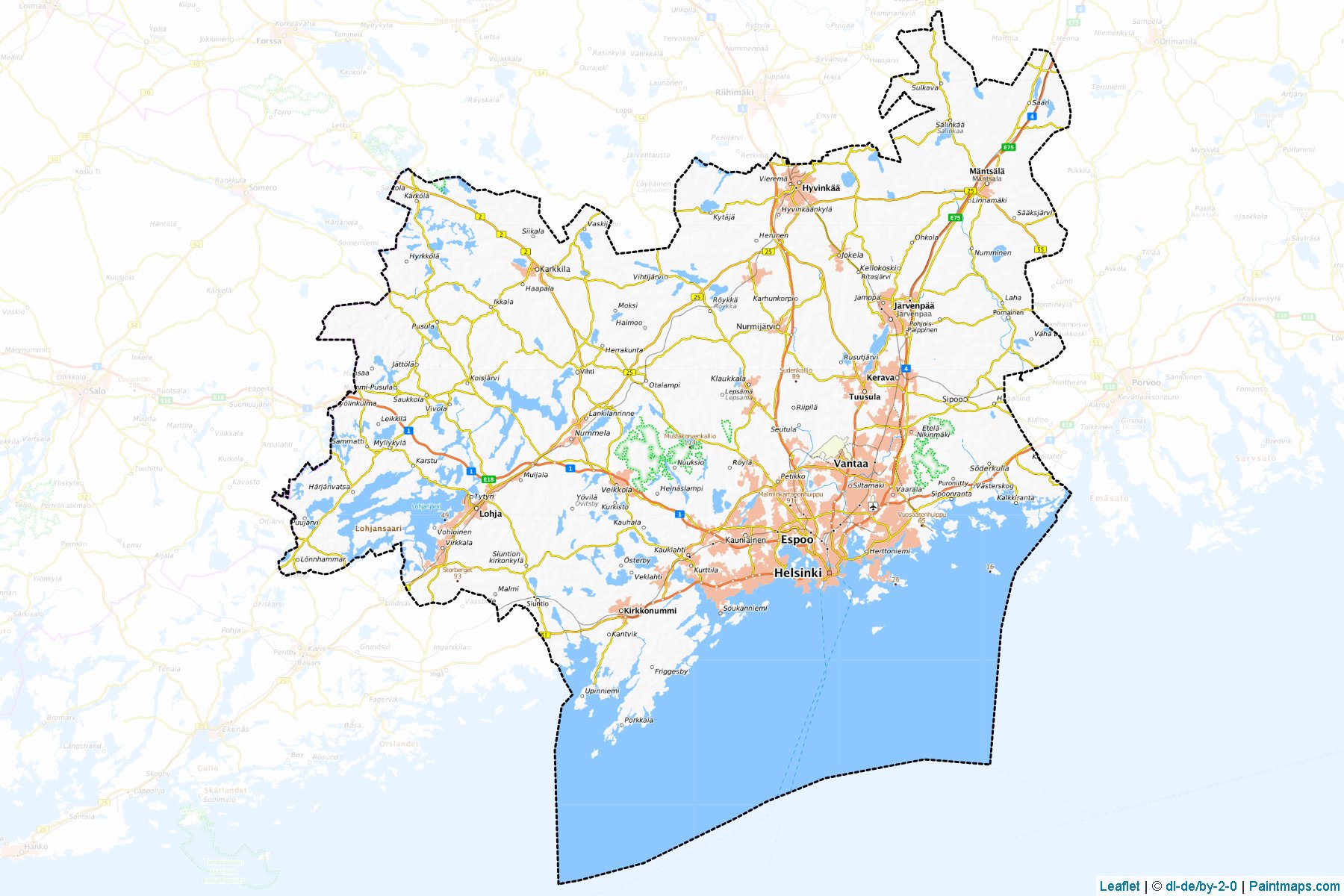 Muestras de recorte de mapas Helsinki (Uusimaa)-1