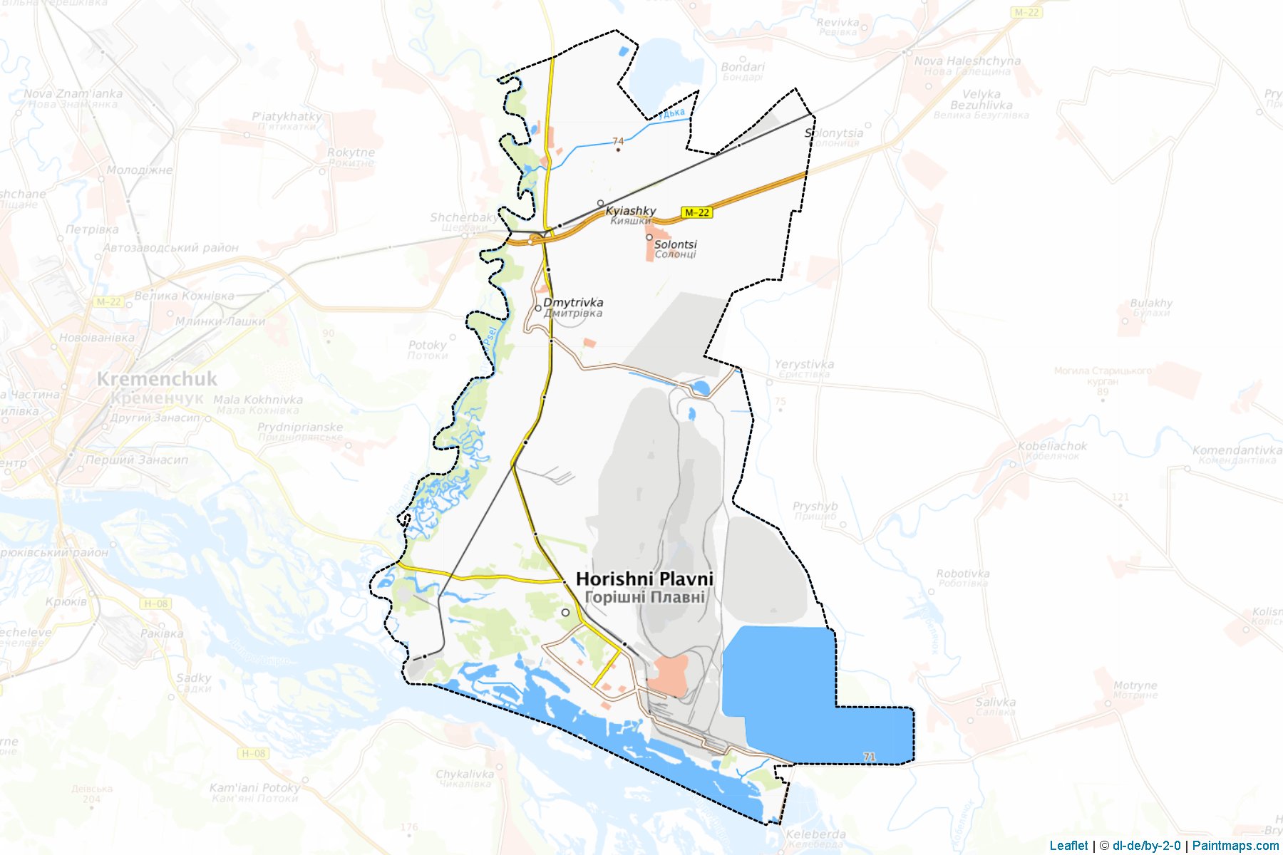 Muestras de recorte de mapas Komsomolska (Poltava)-1