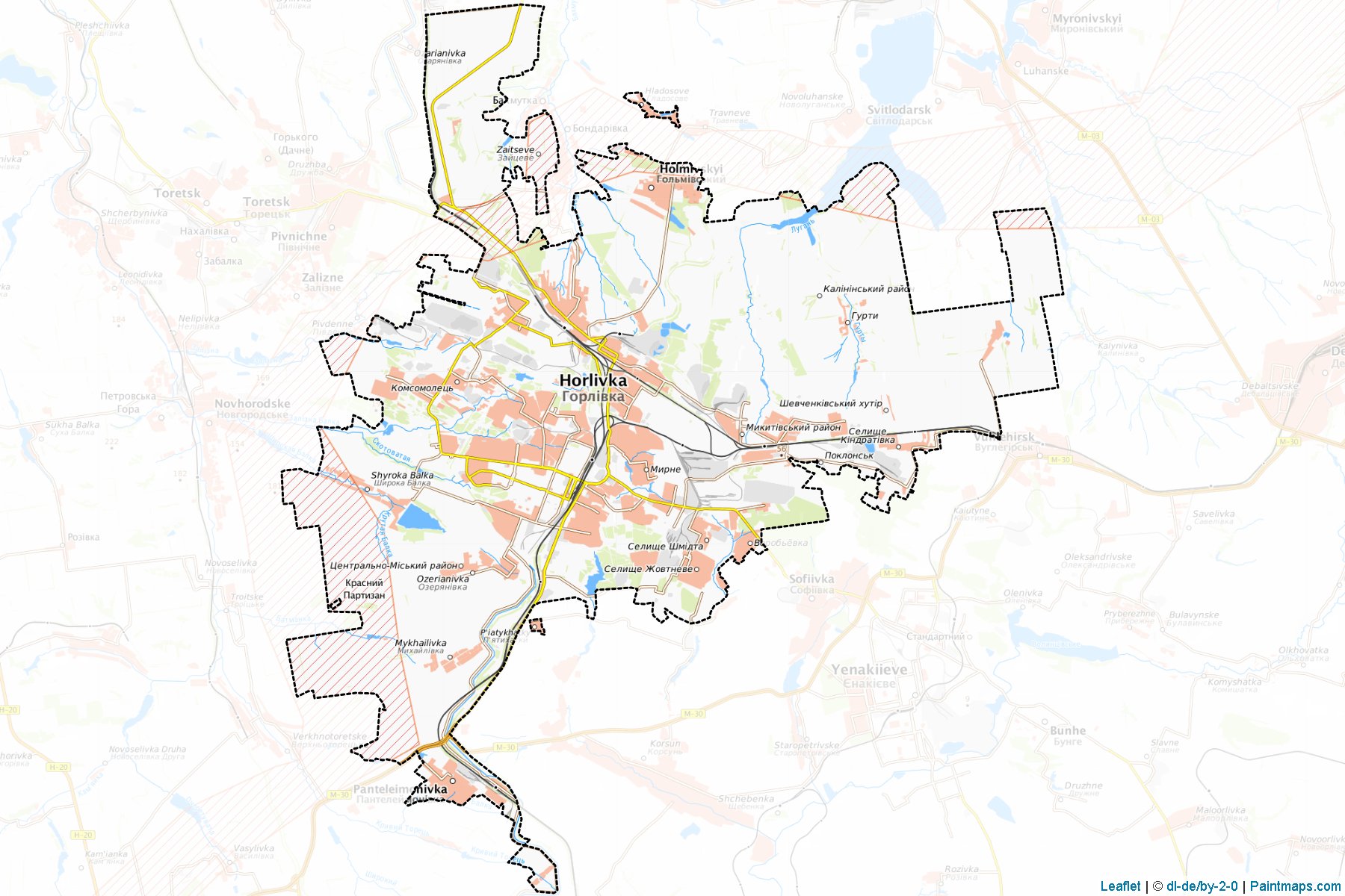 Horlivska (Donetsk) Map Cropping Samples-1