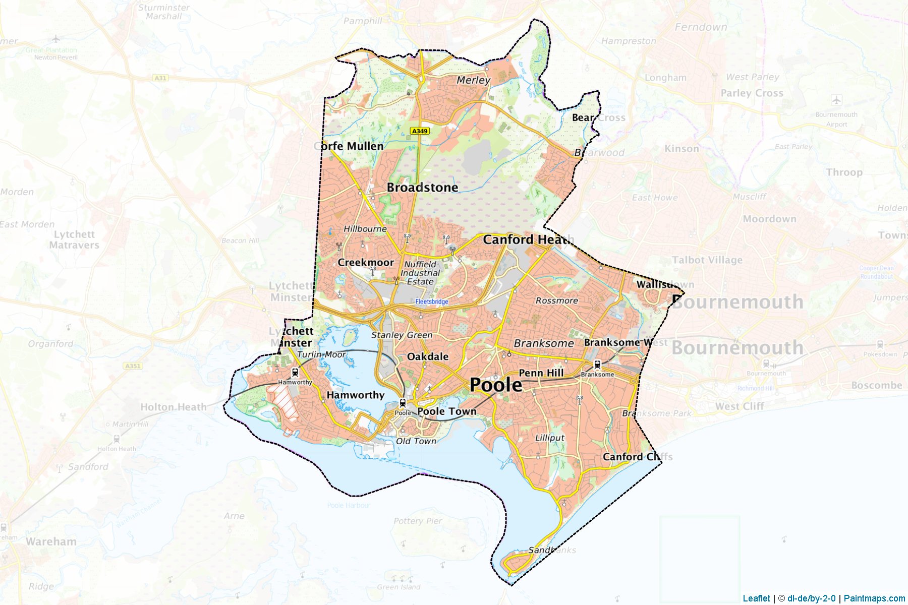 Poole (Dorset) Map Cropping Samples-1