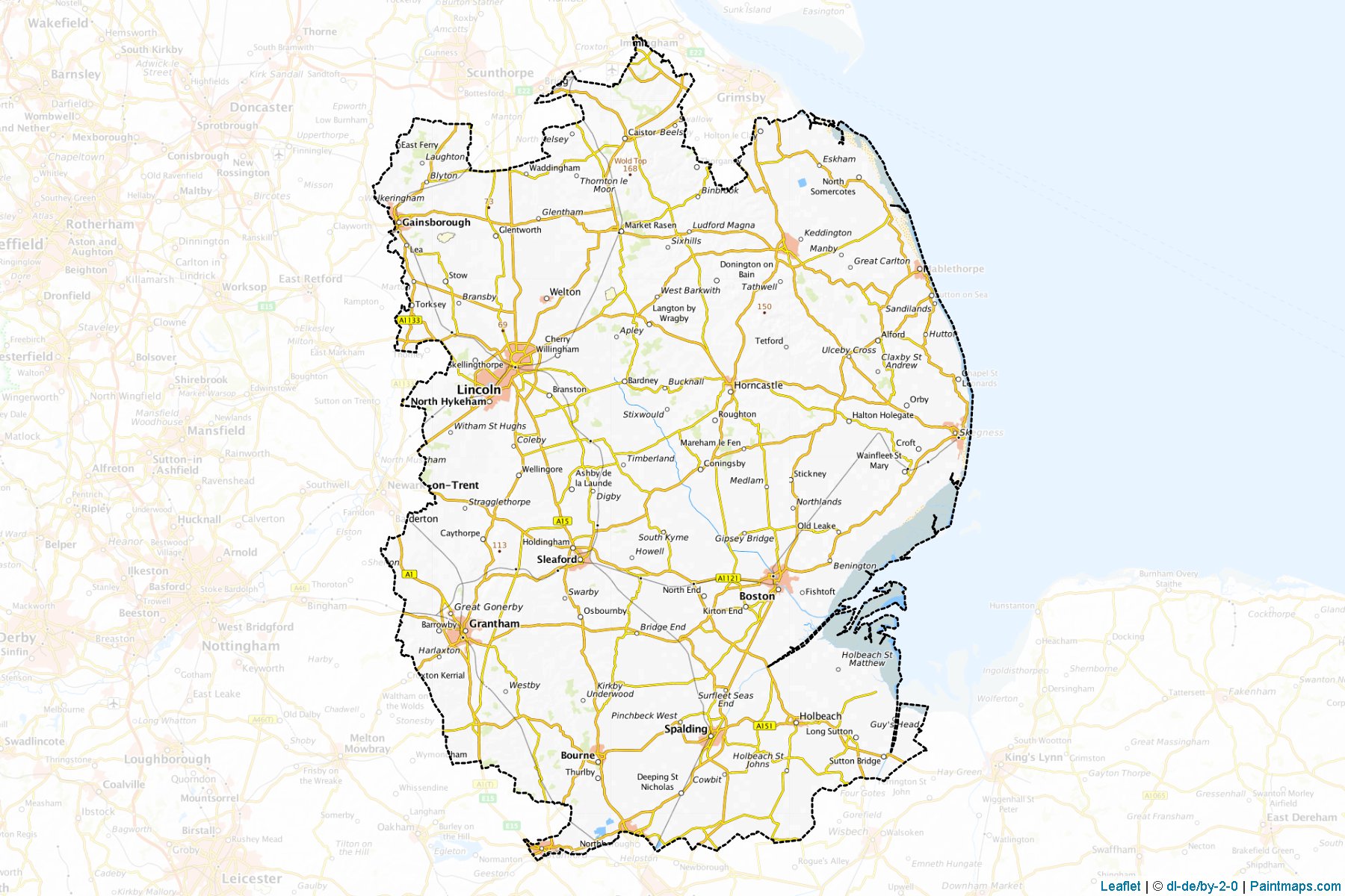 Lincolnshire (Lincolnshire) Map Cropping Samples-1