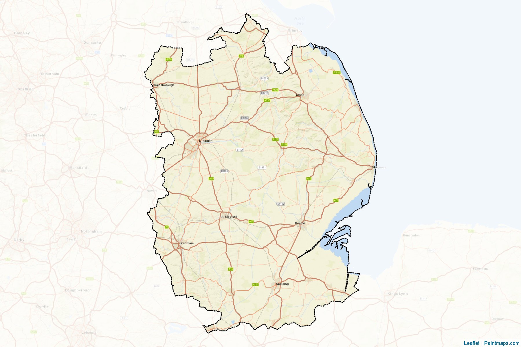 Lincolnshire (Lincolnshire) Map Cropping Samples-2