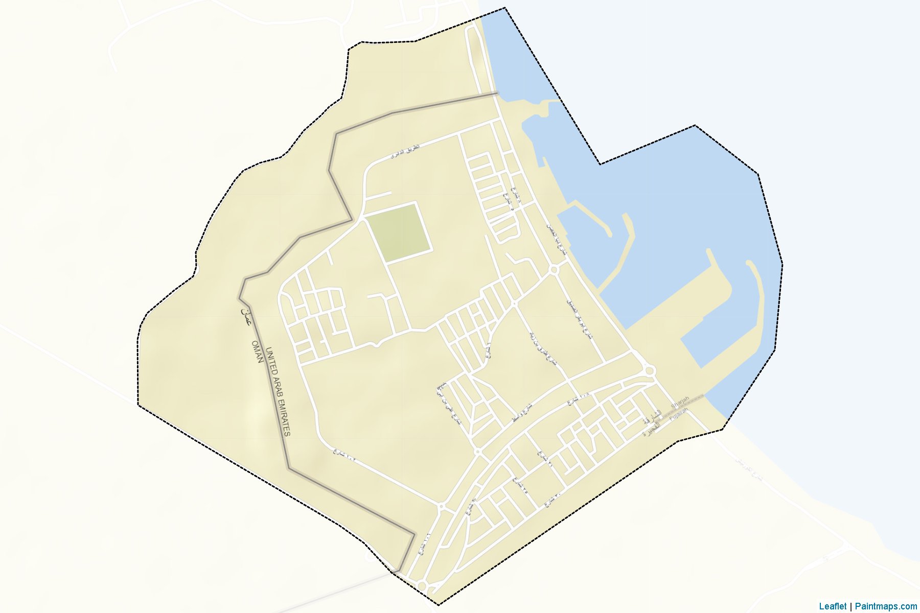 Muestras de recorte de mapas Dibba Al-Hisn (Sharjah)-2