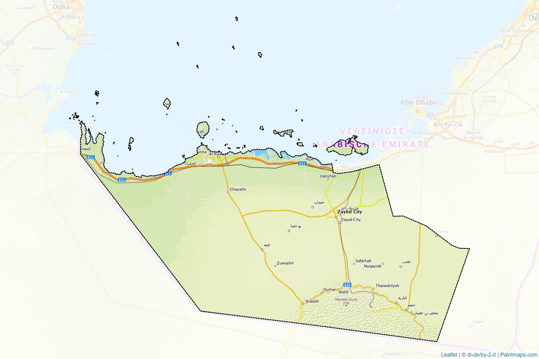 Muestras de recorte de mapas Al Dhafra (Abu Dhabi)-1