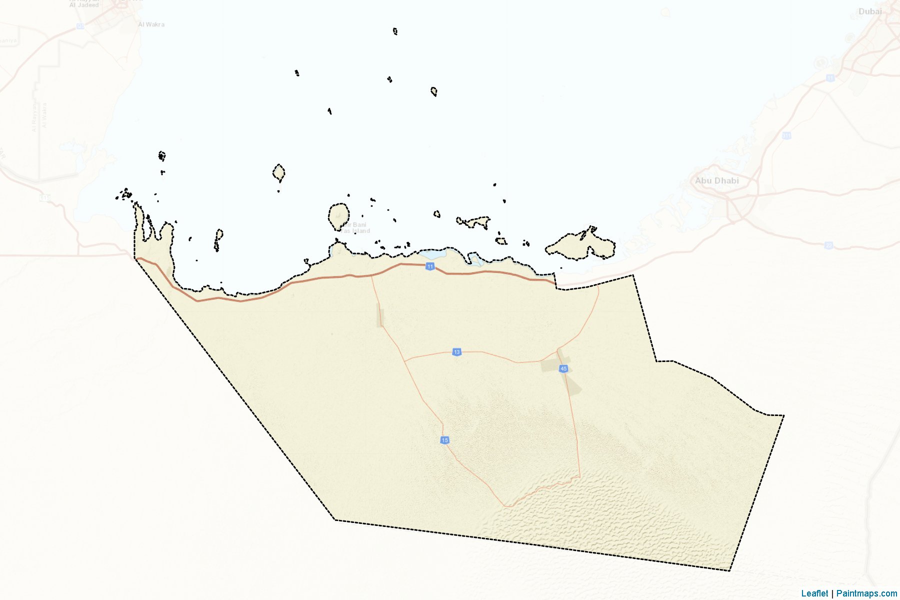 Muestras de recorte de mapas Al Dhafra (Abu Dhabi)-2