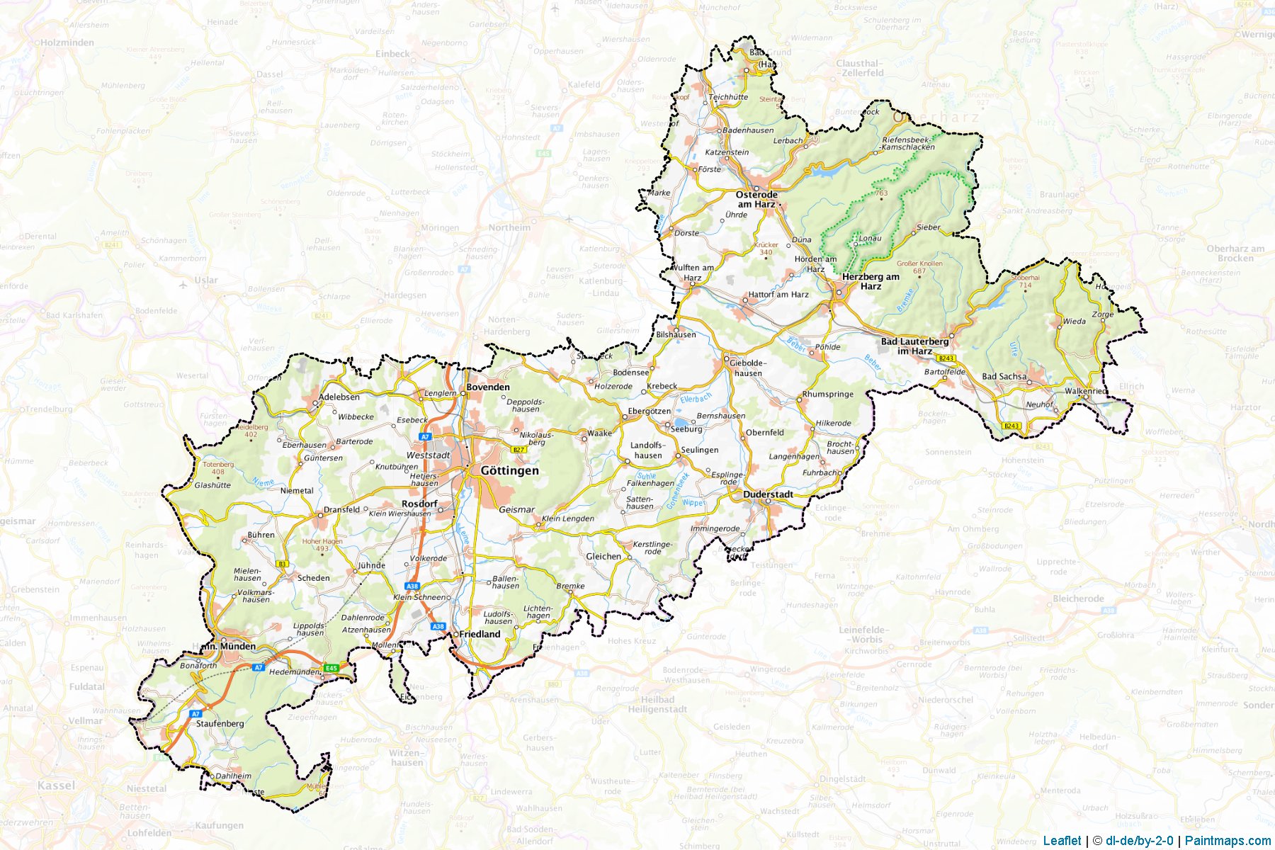 Göttingen (Lower Saxony) Map Cropping Samples-1