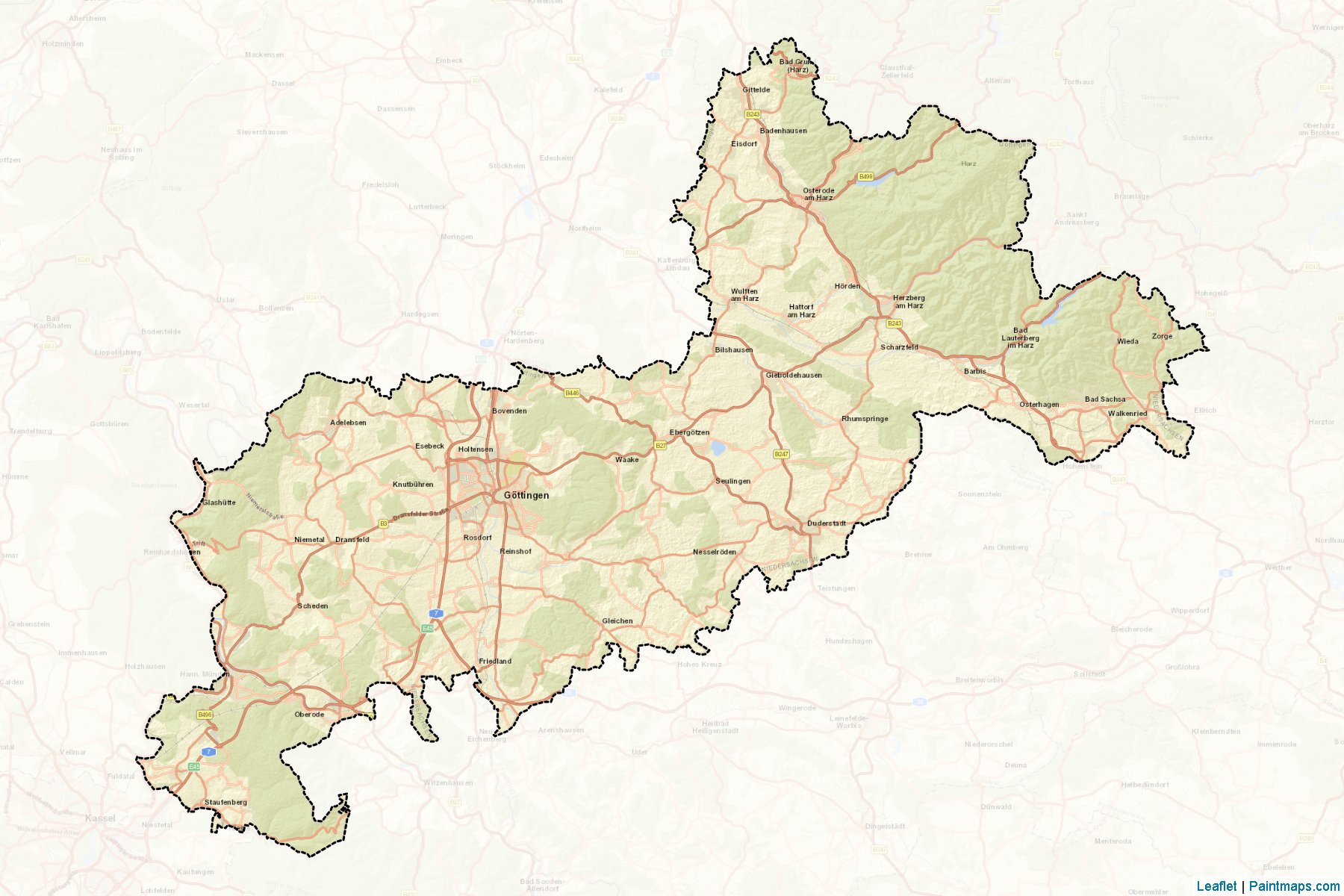 Göttingen (Lower Saxony) Map Cropping Samples-2