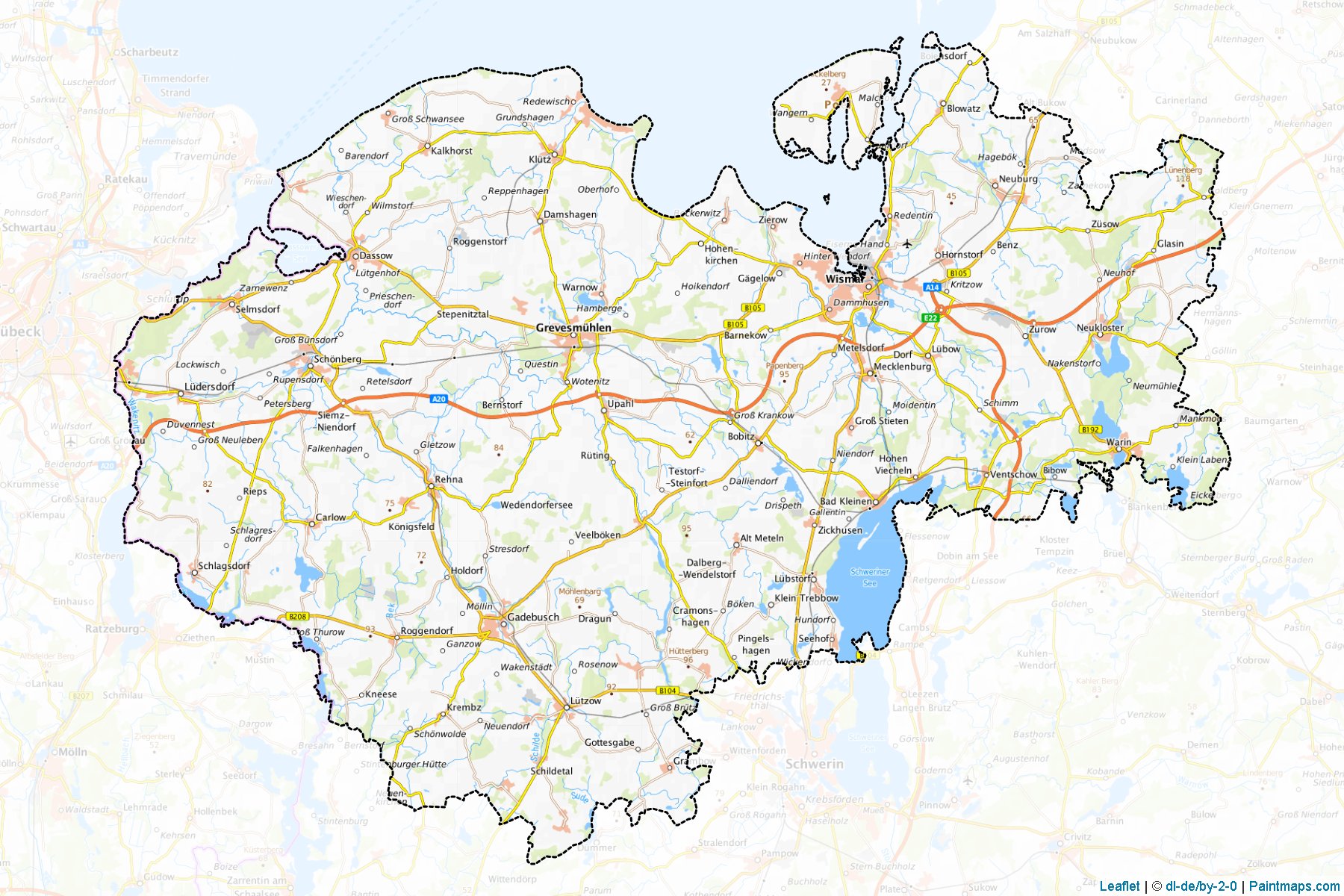 Nordwestmecklenburg (Mecklenburg-Vorpommern) Map Cropping Samples-1