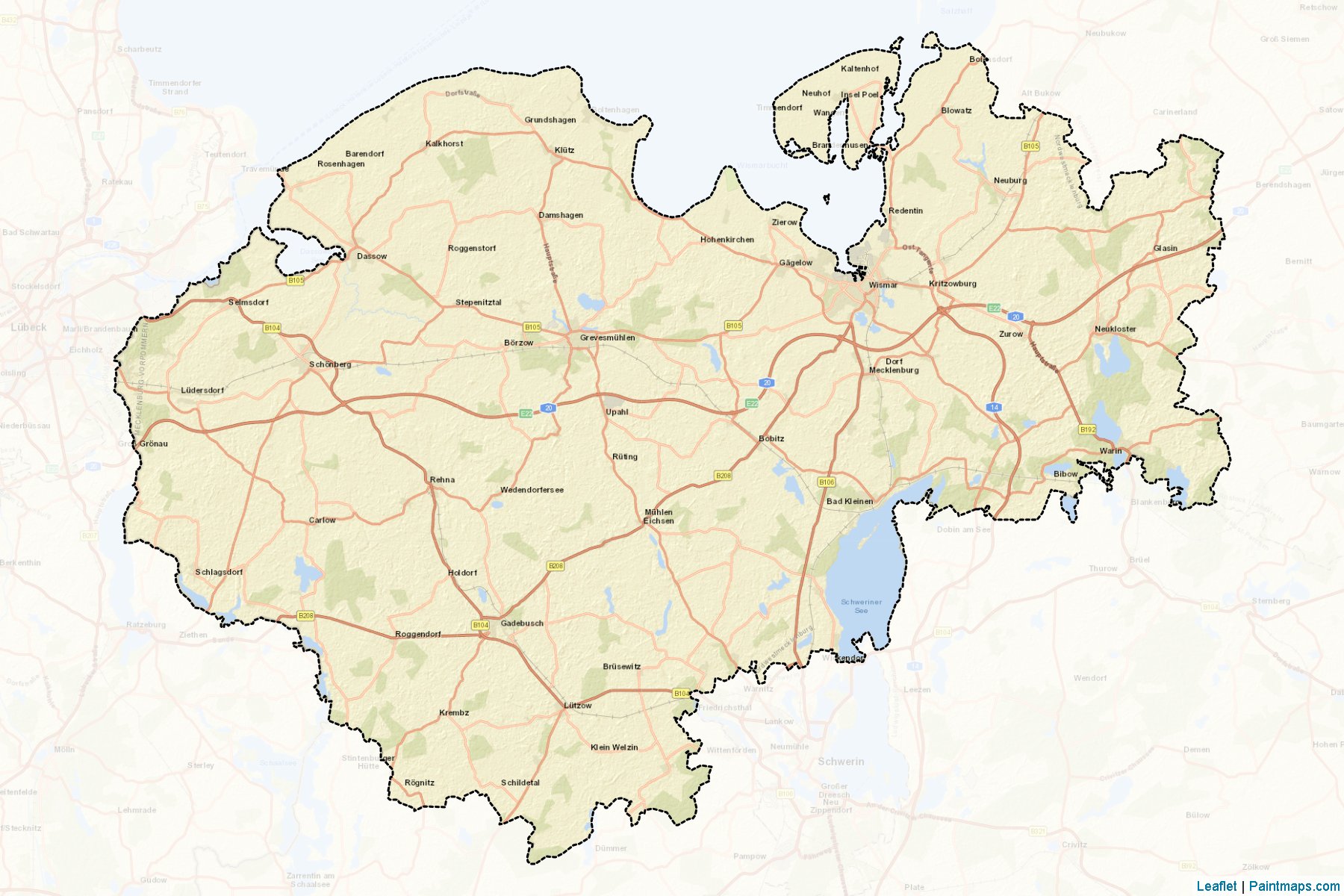 Nordwestmecklenburg (Mecklenburg-Vorpommern) Map Cropping Samples-2