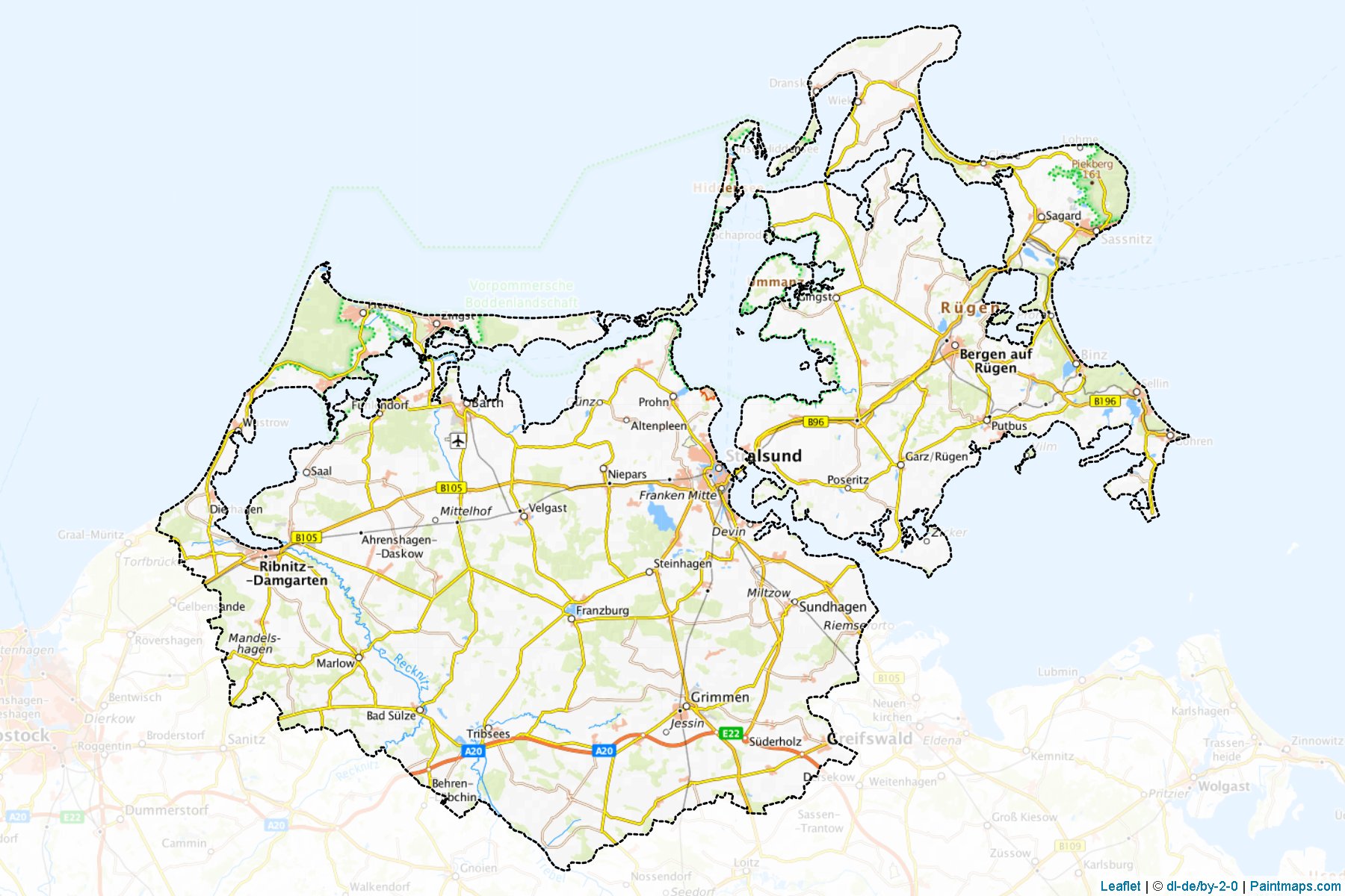 Vorpommern-Rugen (Mecklenburg-Vorpommern) Map Cropping Samples-1