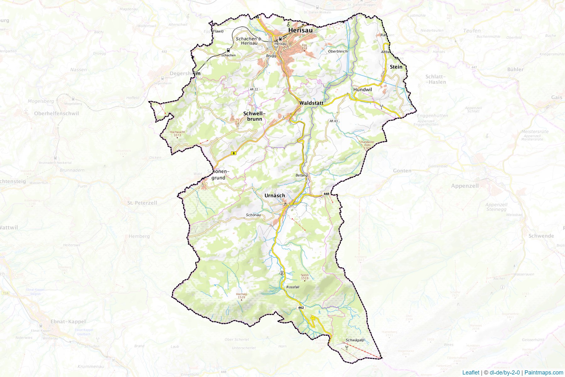 Hinterland (Appenzell Ausserrhoden) Map Cropping Samples-1