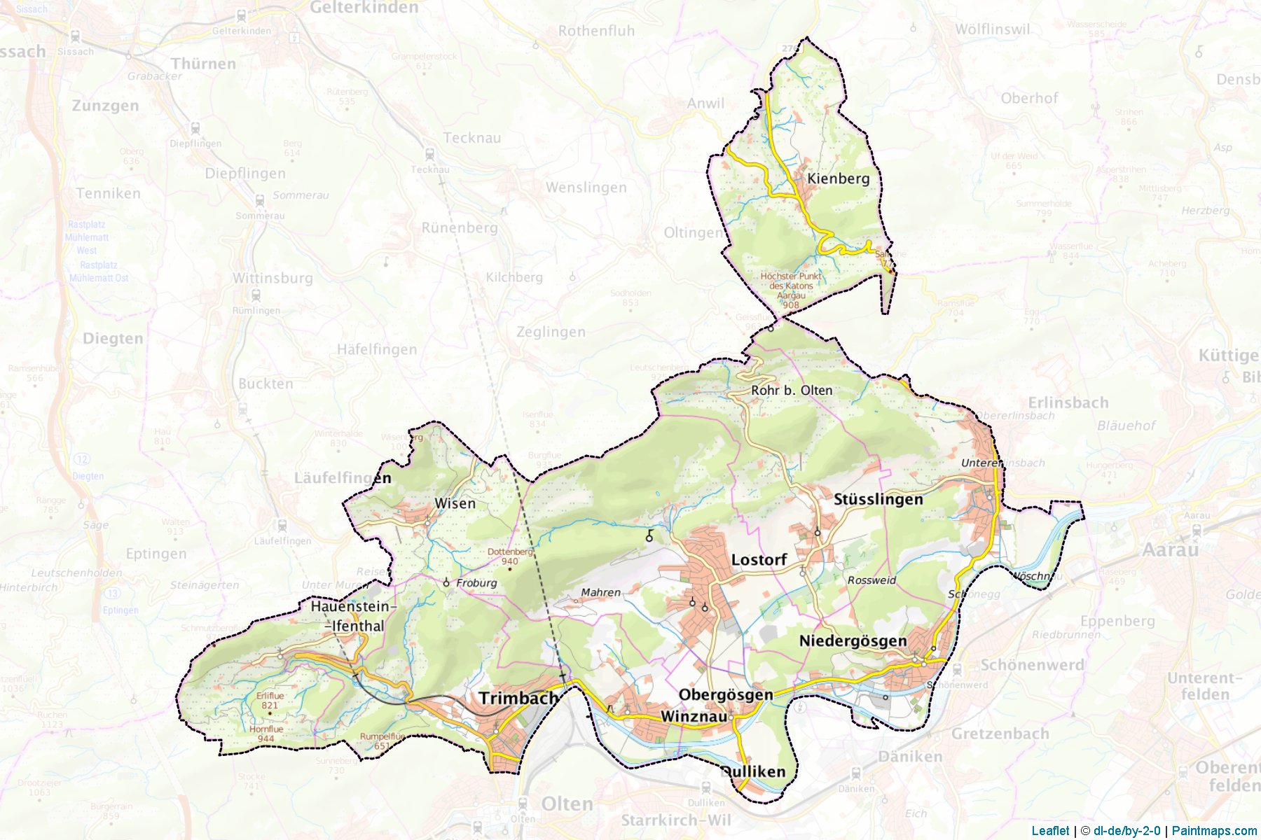 Gosgen (Solothurn) Map Cropping Samples-1