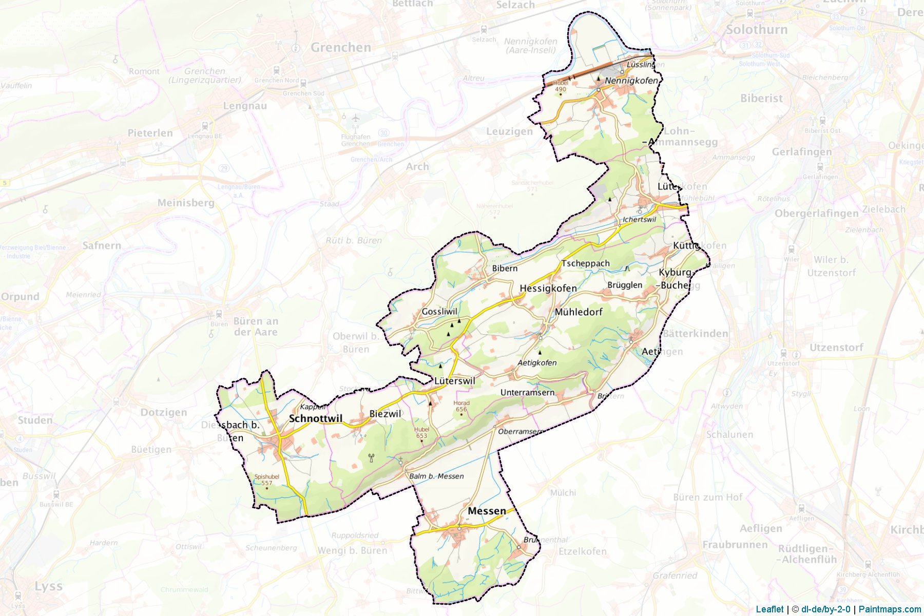 Bucheggberg (Solothurn) Map Cropping Samples-1