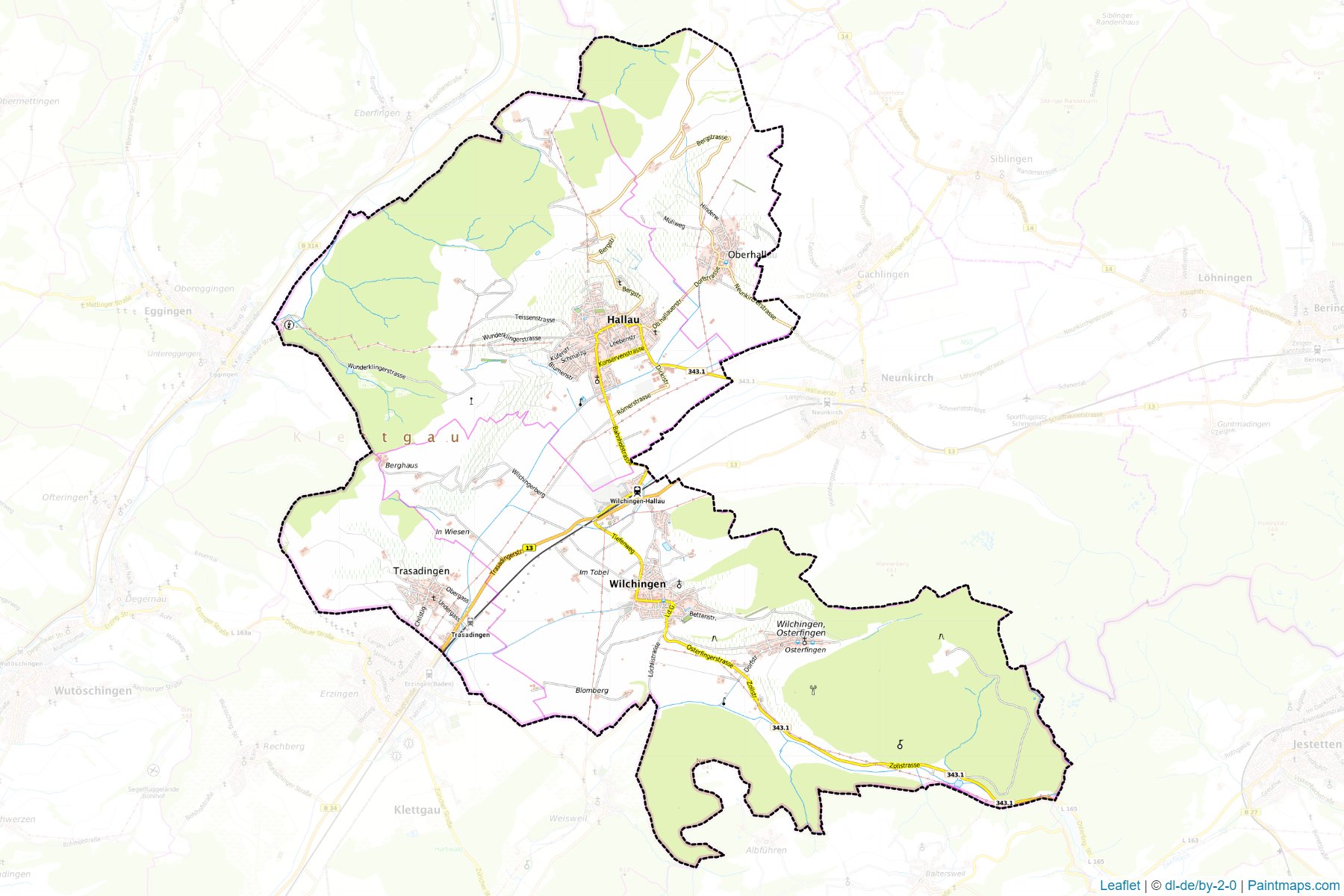 Unterklettgau (Schaffhausen) Map Cropping Samples-1