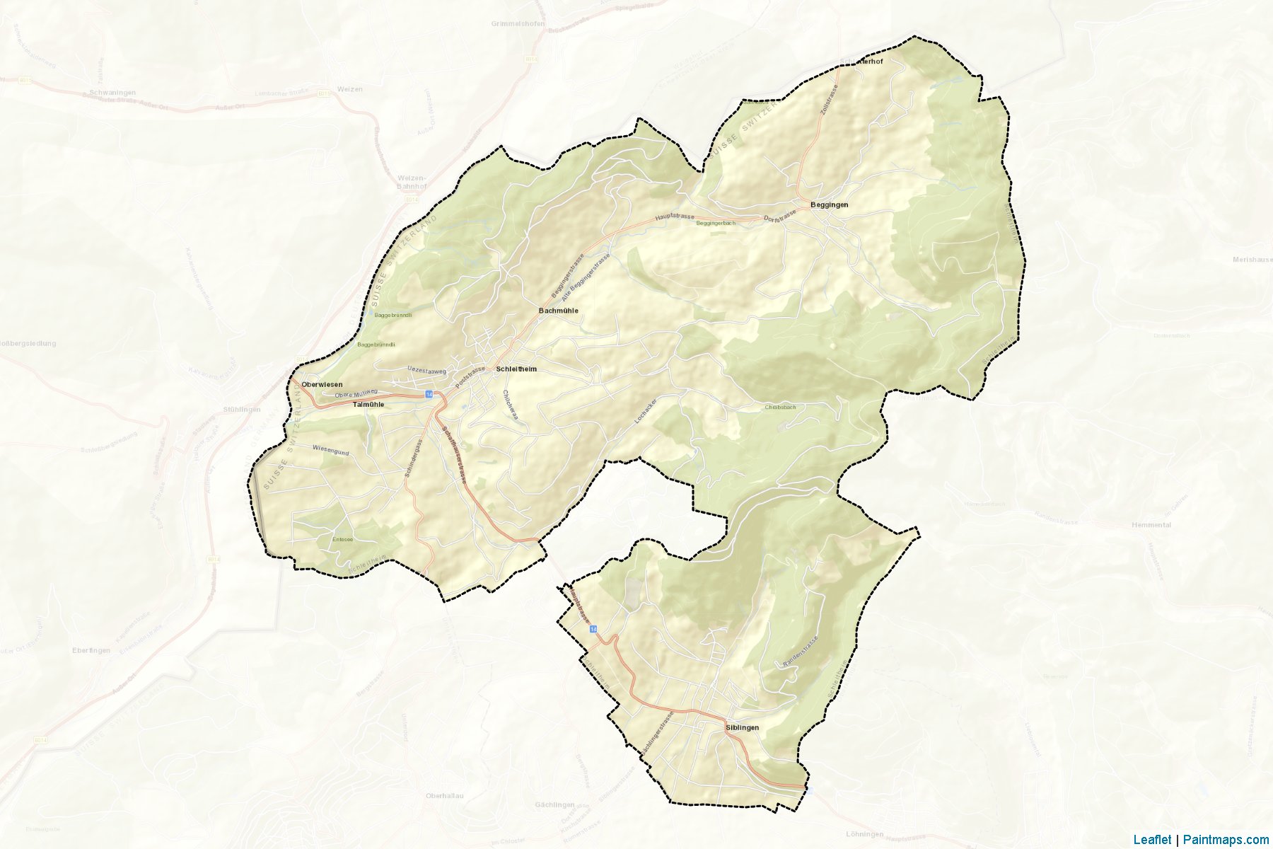 Schleitheim (Schaffhausen) Map Cropping Samples-2