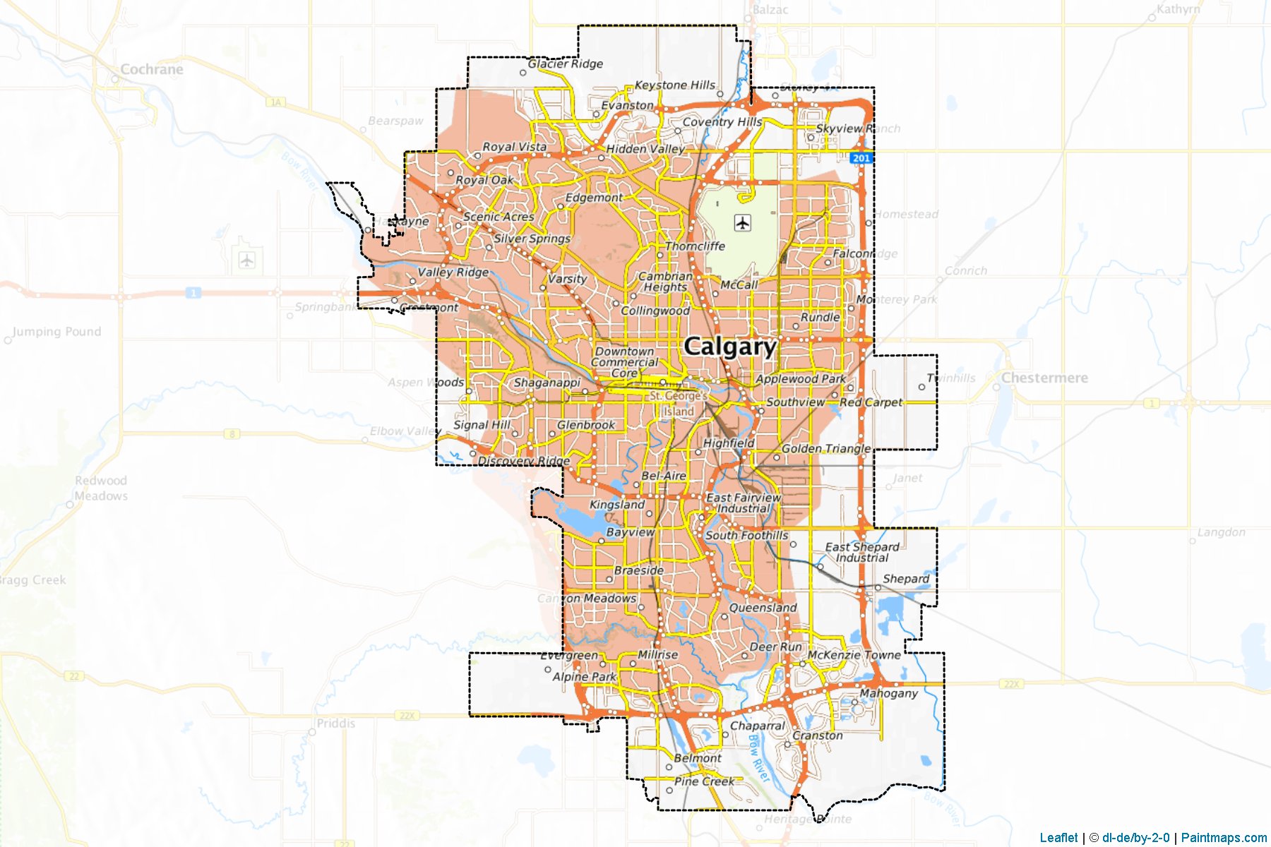 Make printable Calgary maps with border masking (cropping) using ...