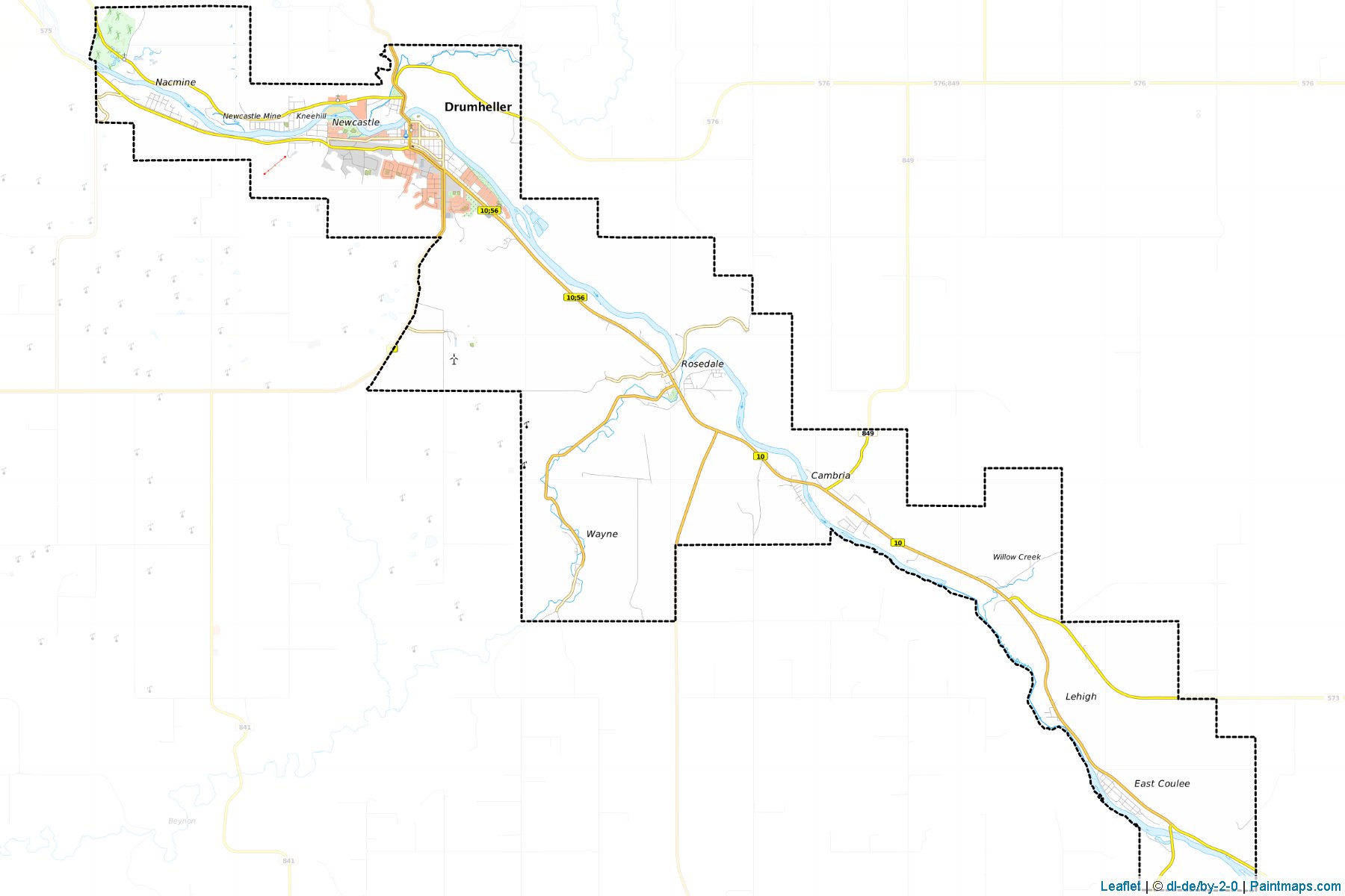 Drumheller (Alberta) Map Cropping Samples-1