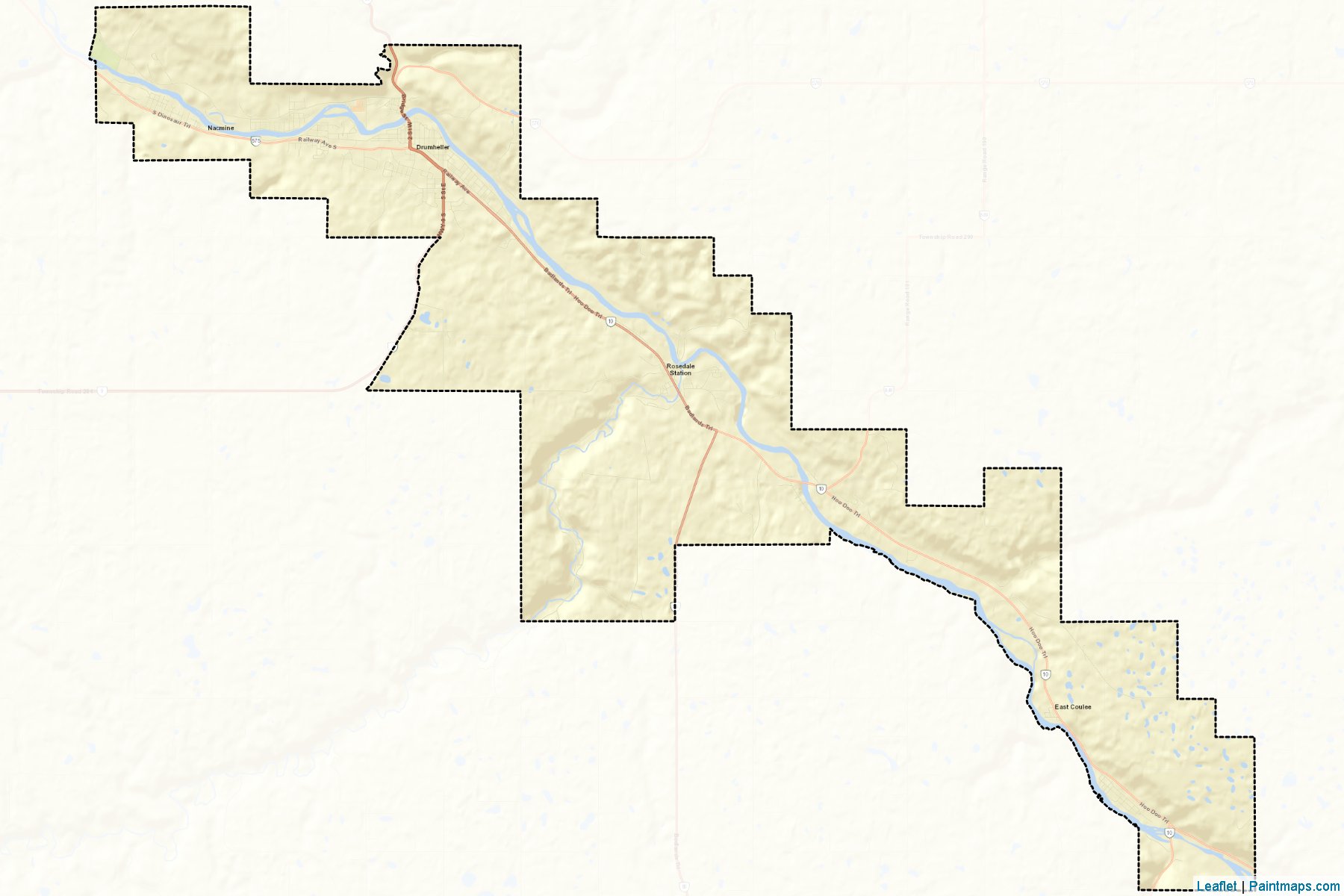 Drumheller (Alberta) Map Cropping Samples-2