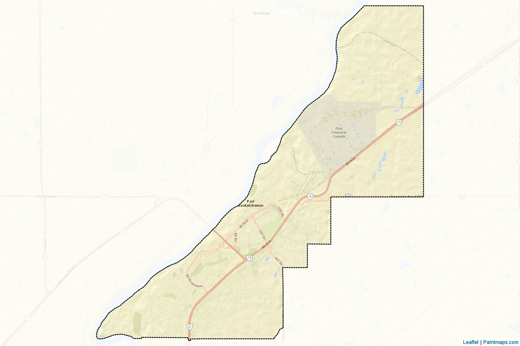 Fort Saskatchewan (Alberta) Map Cropping Samples-2