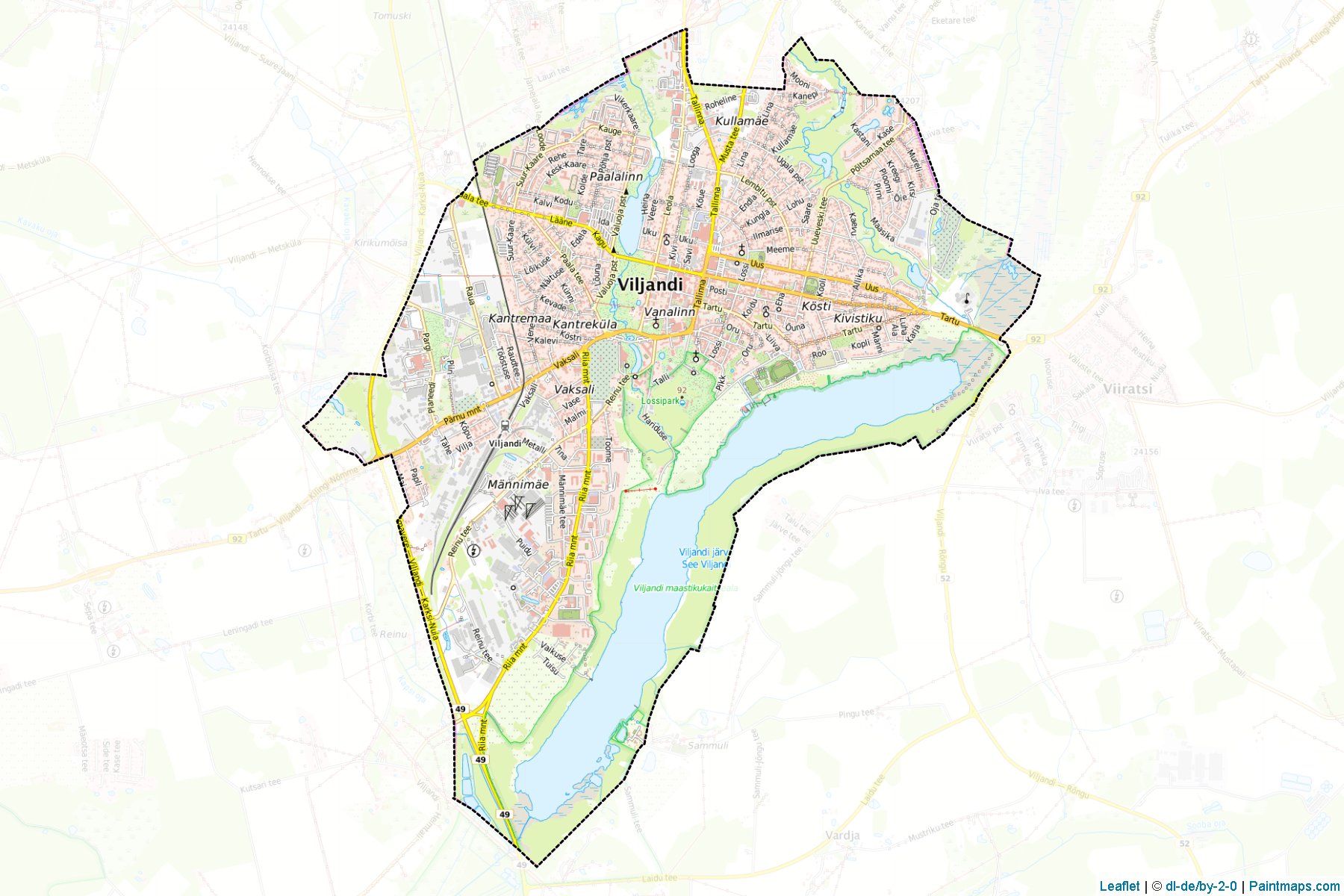 Muestras de recorte de mapas Viljandi (Viljandi)-1