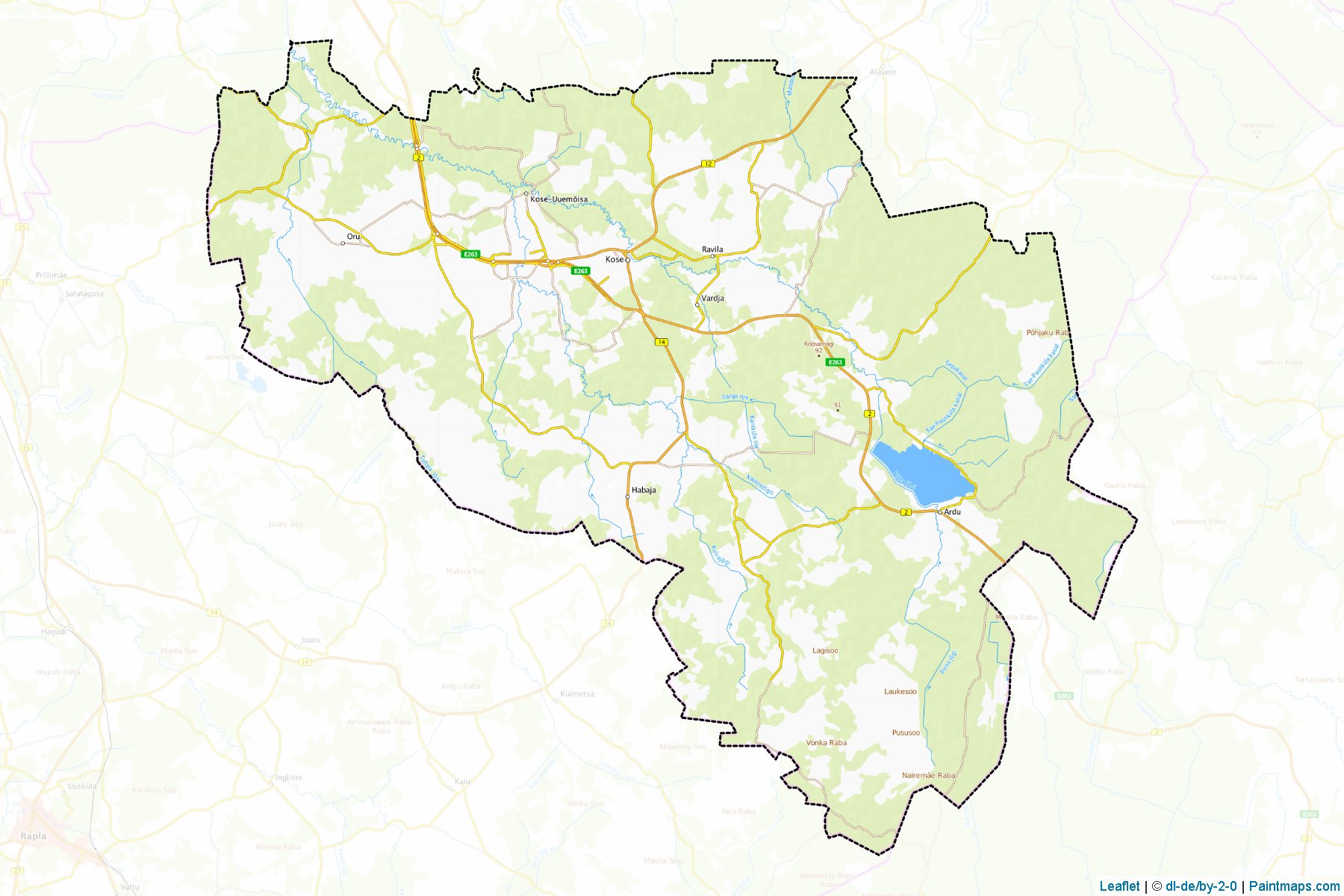 Muestras de recorte de mapas Kose (Harju)-1