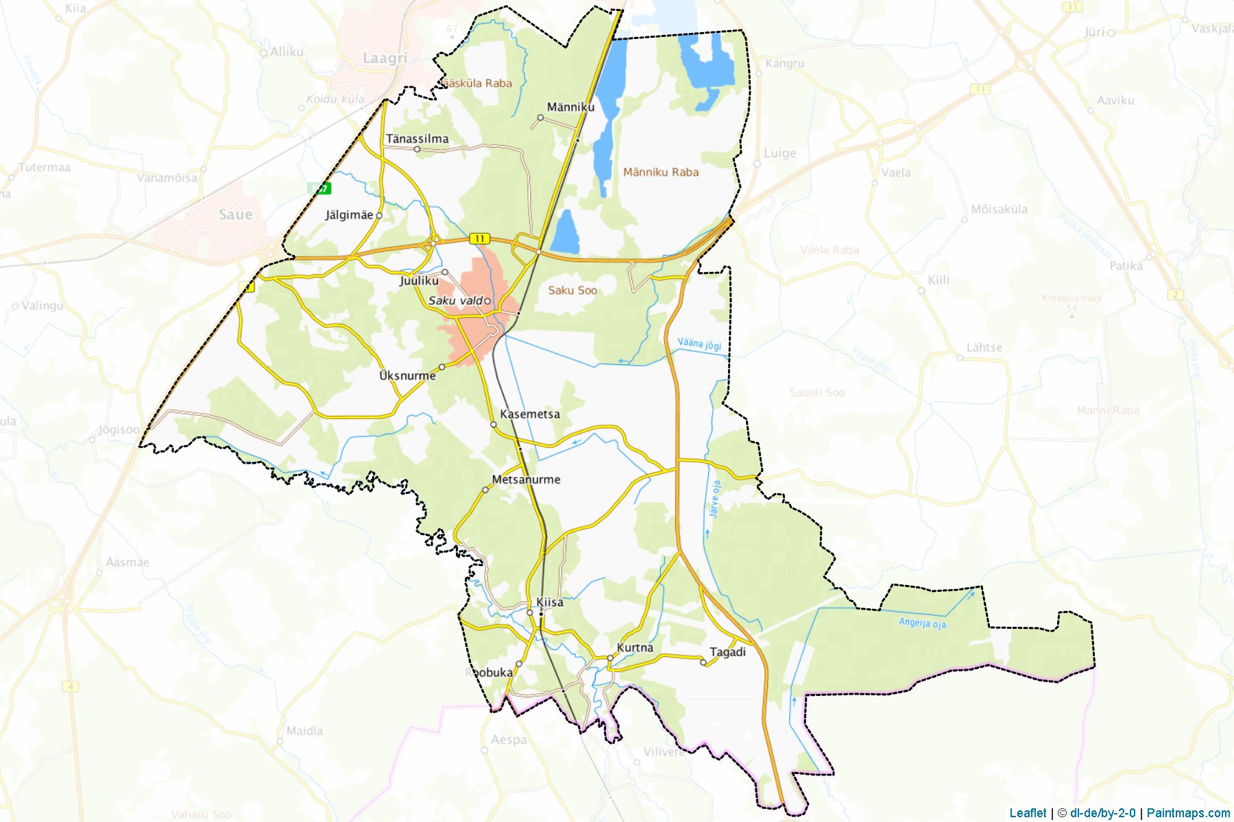 Muestras de recorte de mapas Saku (Harju)-1